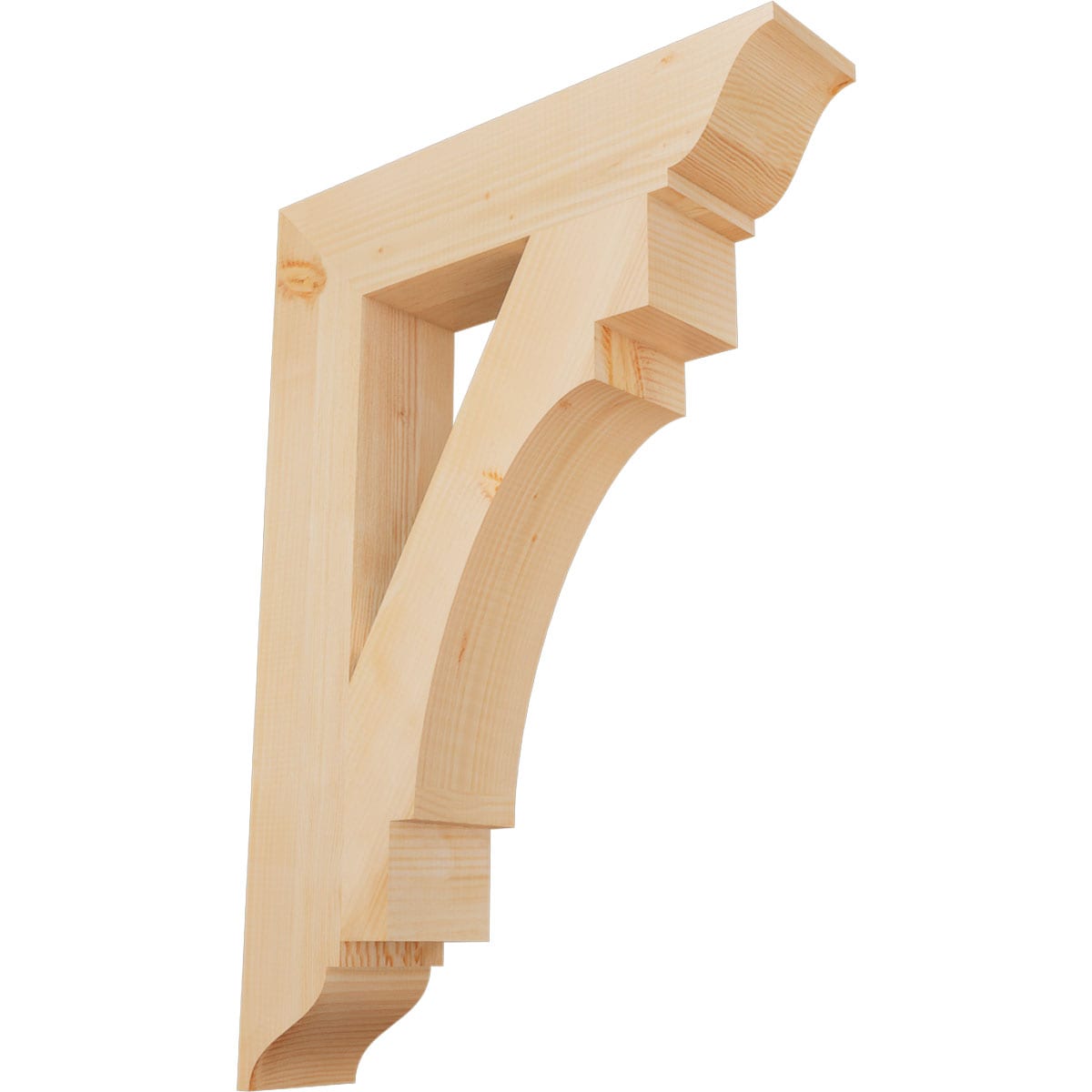 Ekena Millwork BKT06X28X40MRC01SDF Merced traditional smooth 5-1/2-in x 28-in x 40-in Douglas fir Brown Wood Standard bracket