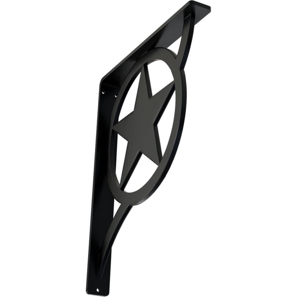 Ekena Millwork BKTM01X10X12SAU Austin 10-in x 1.5-in x 12-in Black Wrought Iron Countertop Support Bracket