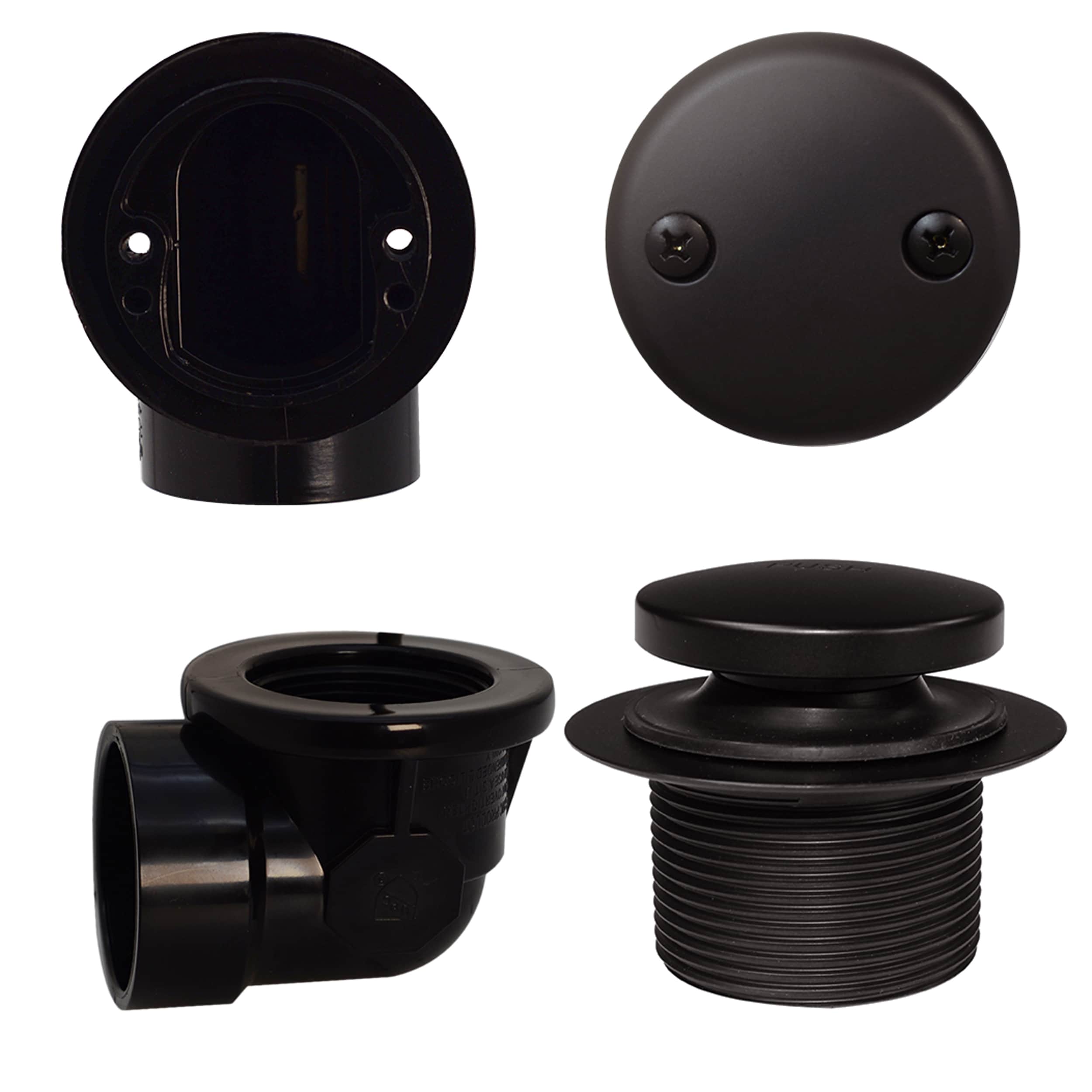 WESTBRASS D534-12 1-1/2-in Oil-rubbed bronze Oil rubbed bronze Foot lock Drain with ABS