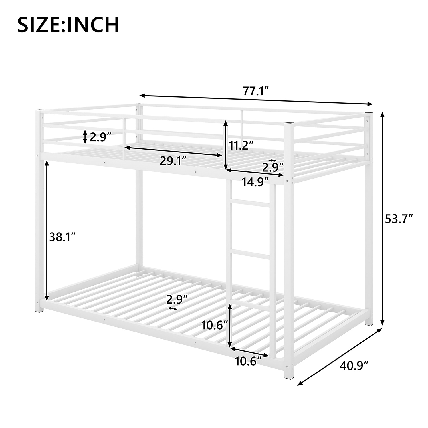 GZMR BX-1225-22-WH Bunk-Beds - View #10