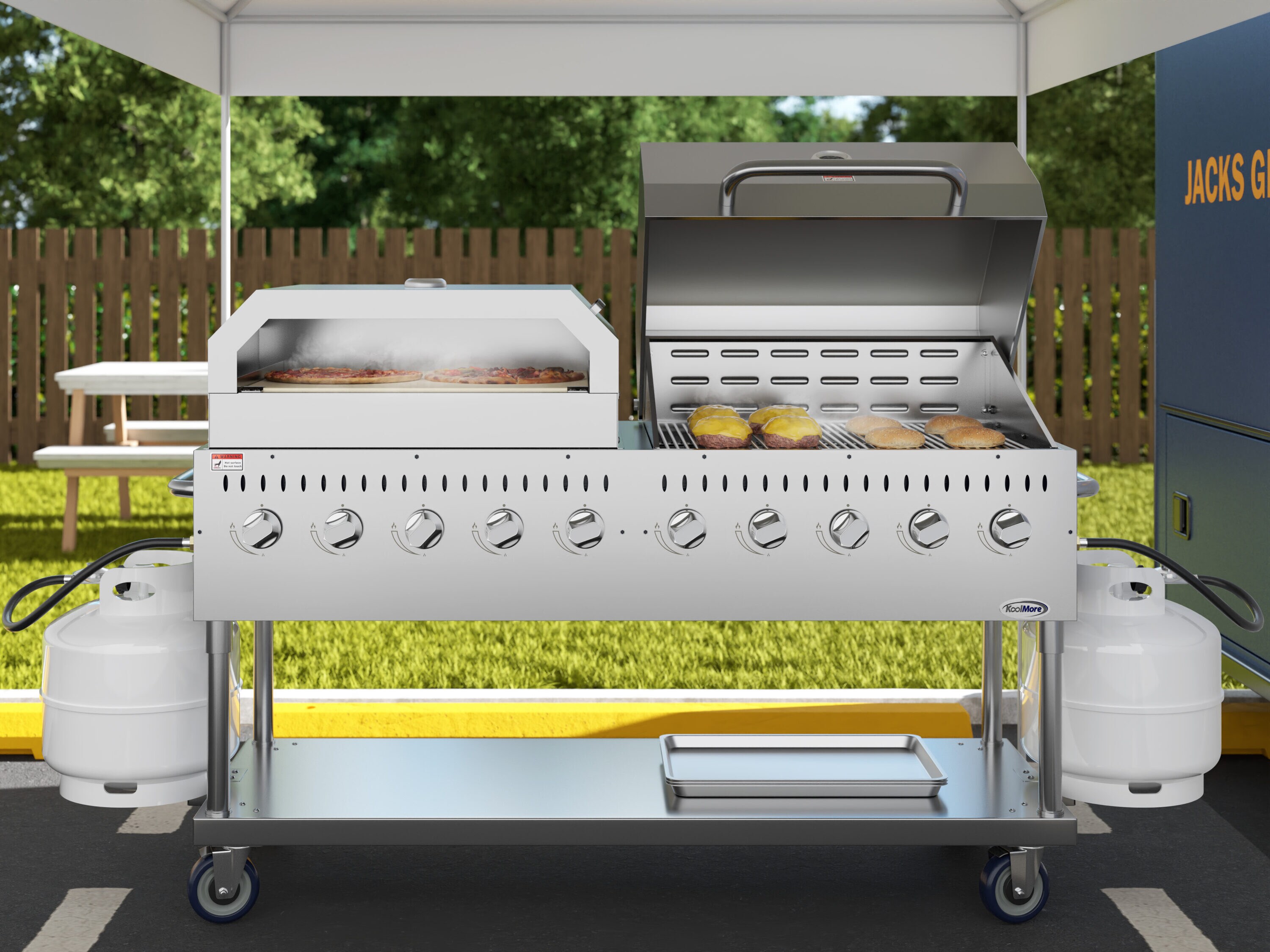 KoolMore LOW-CGKIT7-D36P36 Gas-Grill - View #2