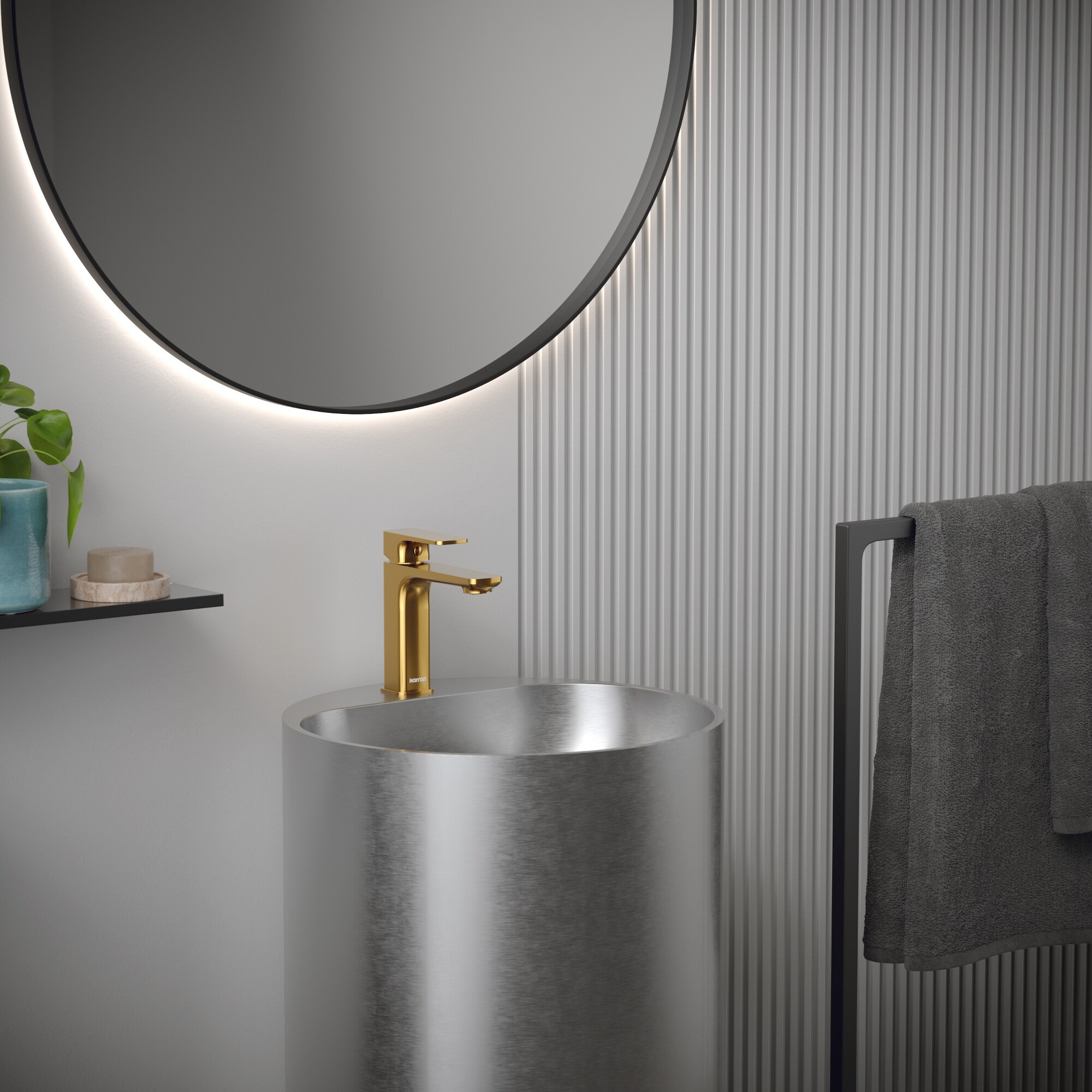 Karran Cinox 16.5'' Stainless Steel Circular Bathroom Sink