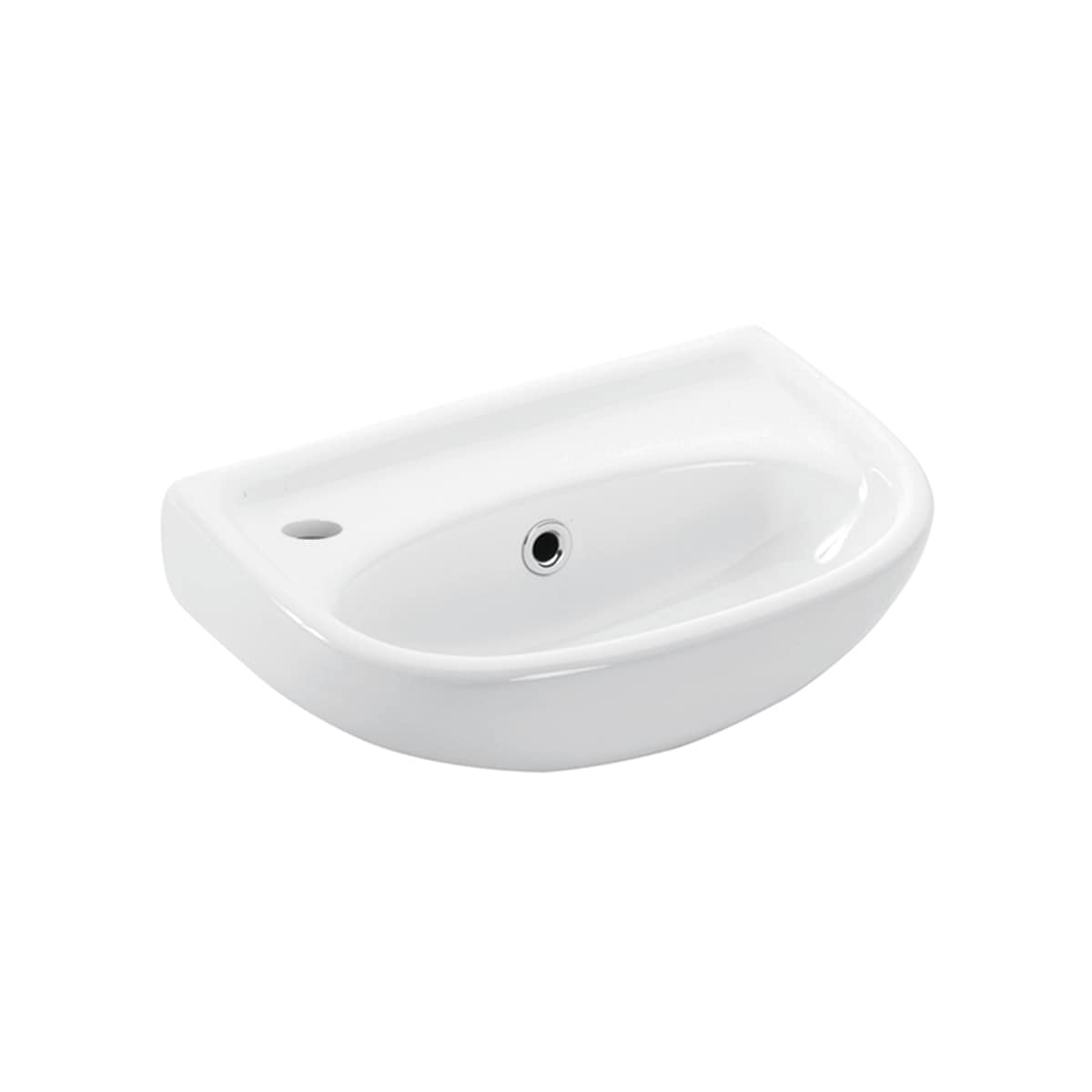 WS Bath Collections Basic Ceramic White Ceramic Wall-mount Rectangular  Modern Bathroom Sink with Overflow Drain (15.5-in x 9.8-in) Lowes.com