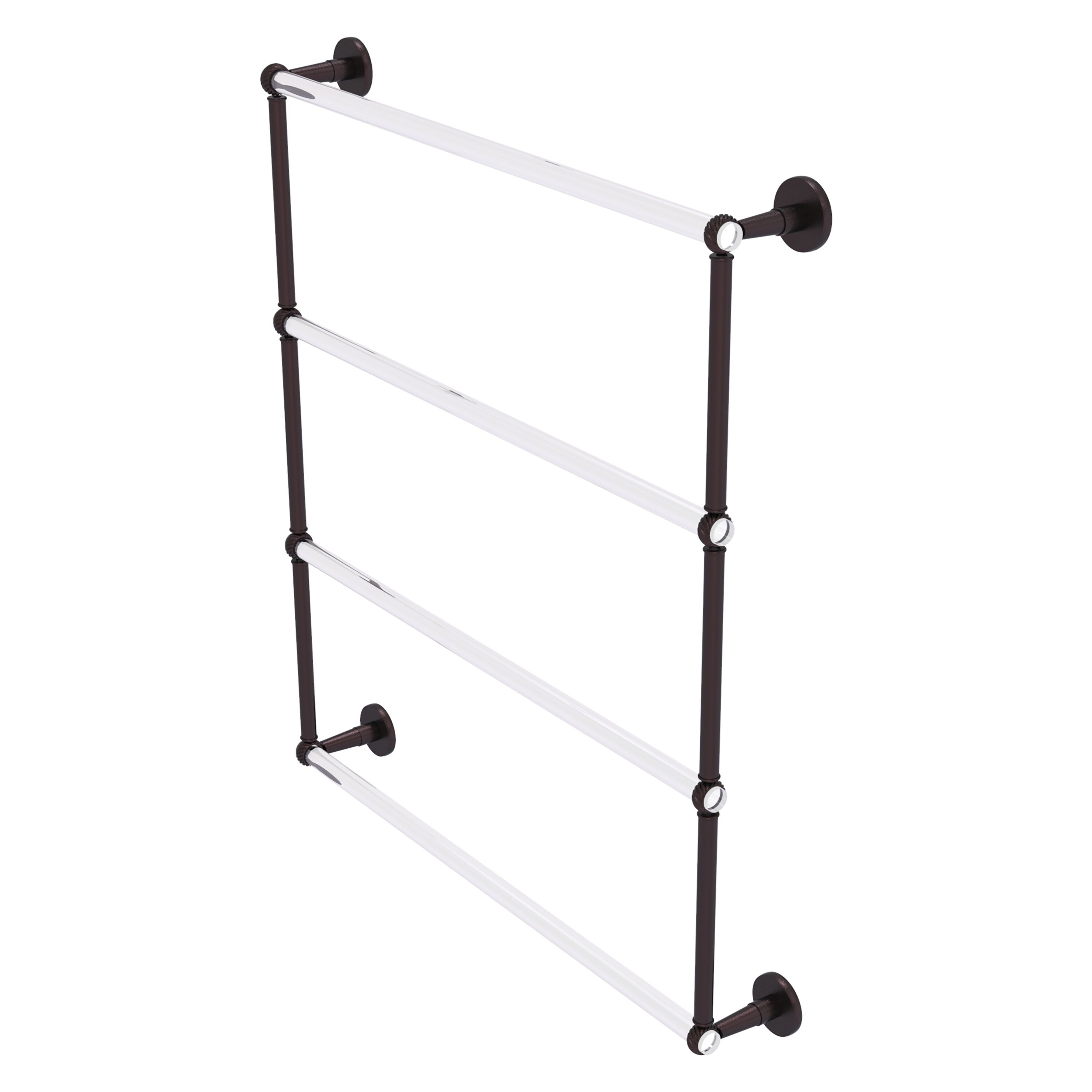 Allied Brass CV-28T-30-ABZ Clearview 30-in double Antique Bronze Wall mount 4-tier Towel Bar