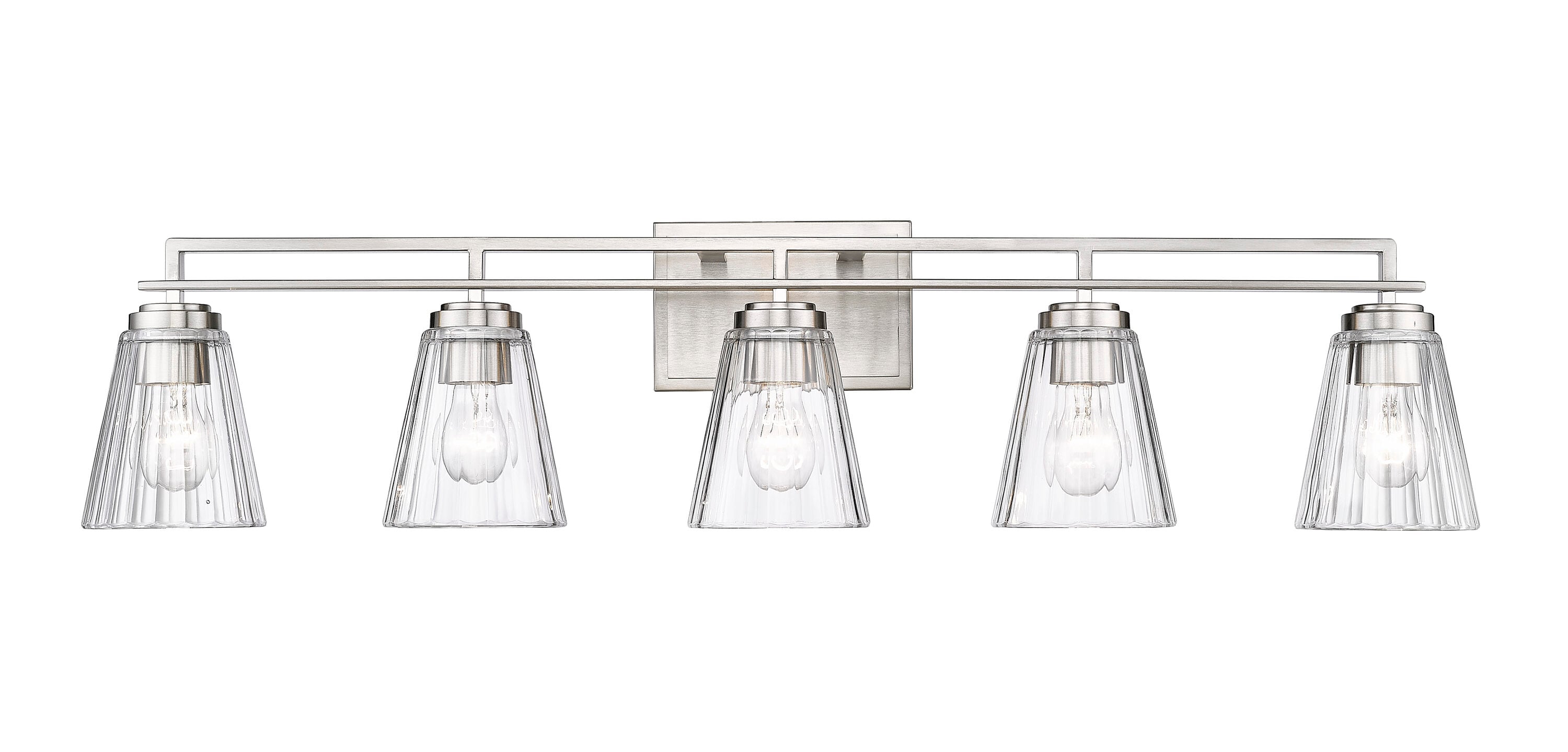 Z-Lite 823-5V-BN Lyna 38.75-in 5 -Light Brushed Nickel Transitional Vanity light