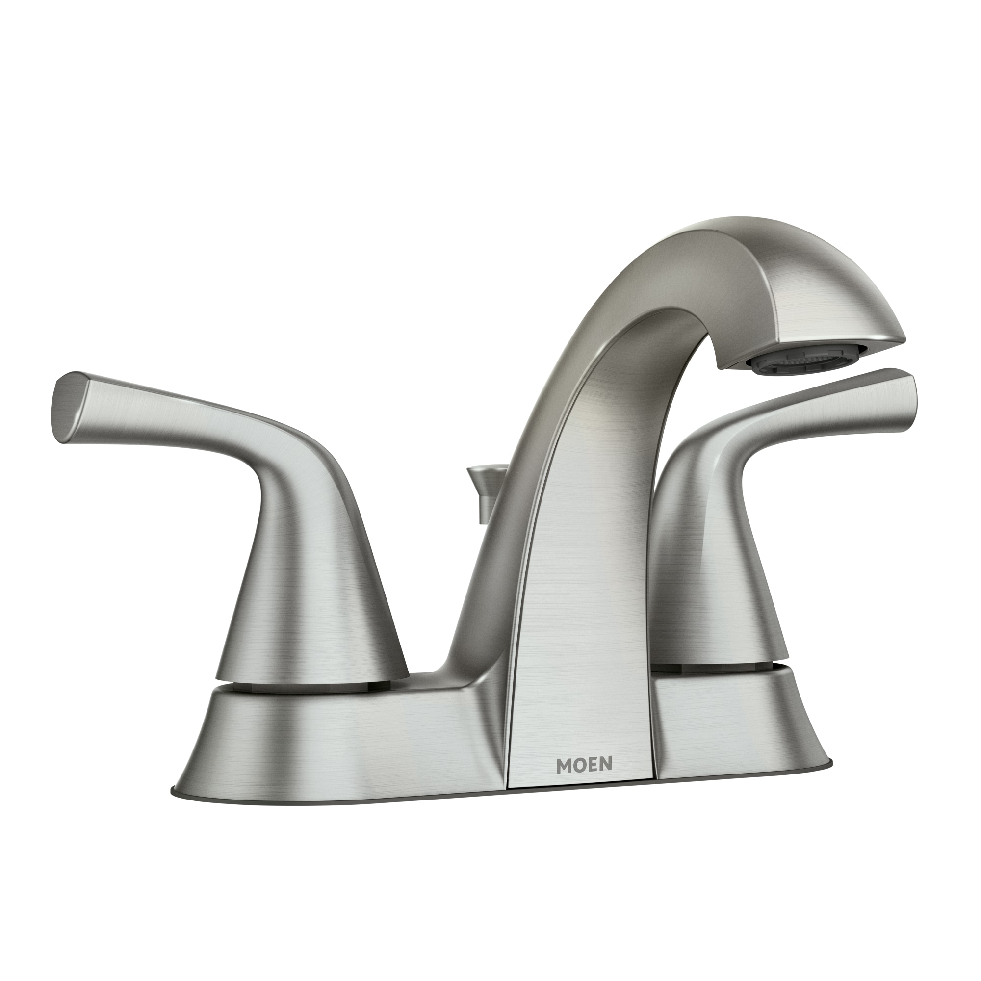 Moen Haber Spot Resist Brushed Nickel 4-in centerset 2-Handle