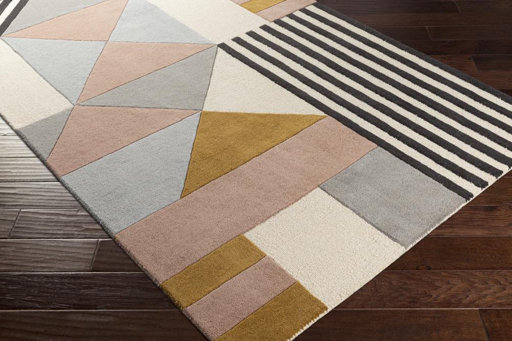 Hand-Tufted Modern Gray Wool 5' x 7' Rectangular Rug
