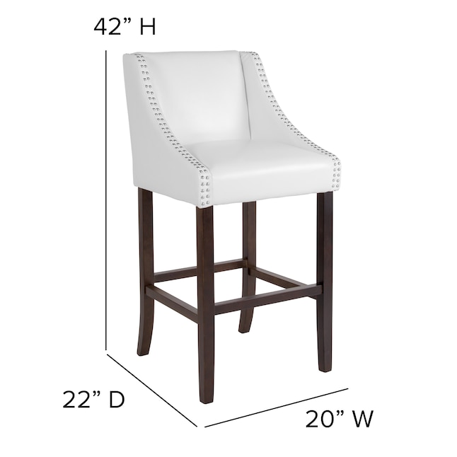 Upholstered Bar Stool In The Stools, White Leather Bar Stools Without Backs