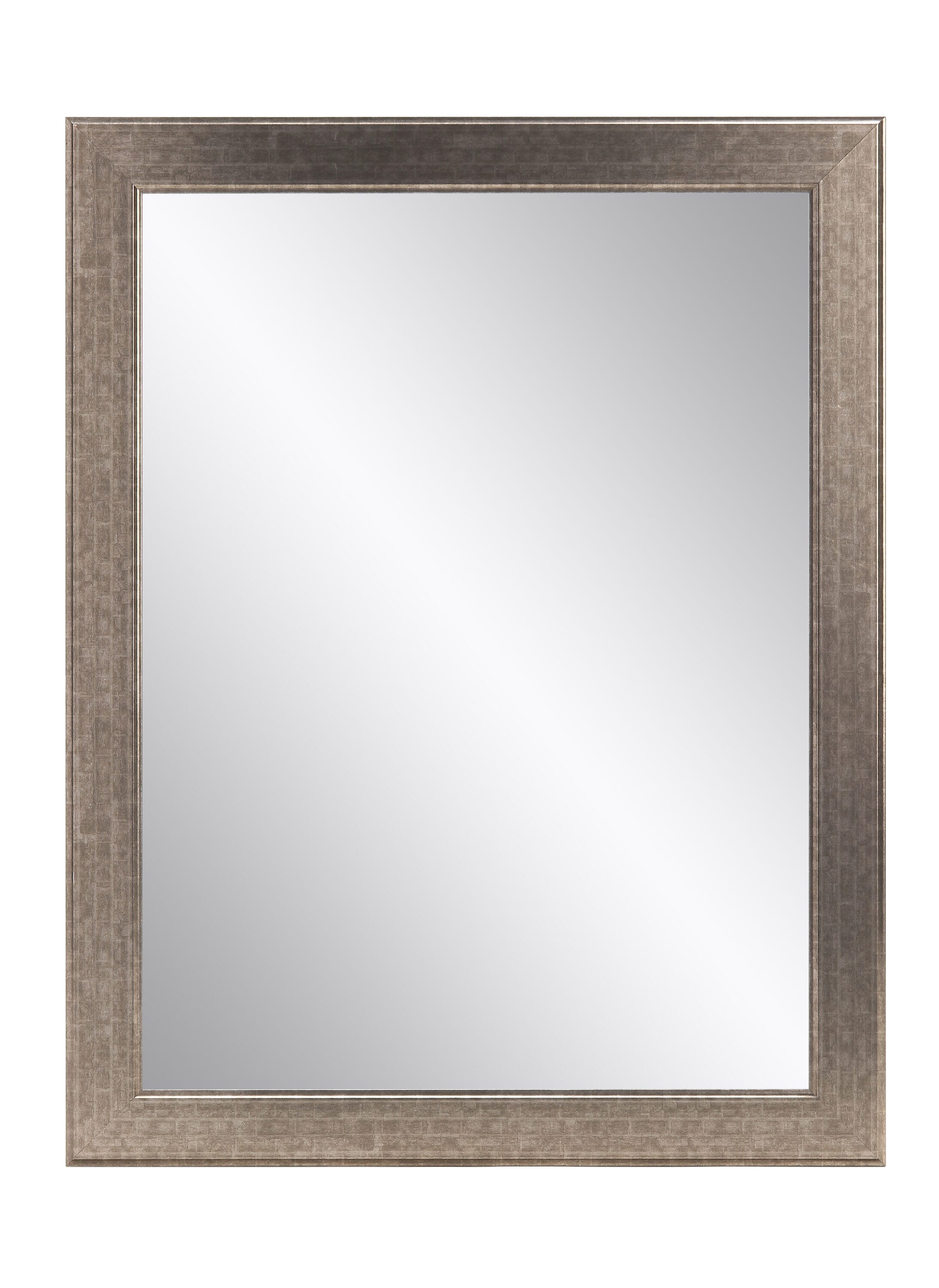 BrandtWorks 22-in W x 32-in H Aged Silver Framed Wall Mirror in the ...