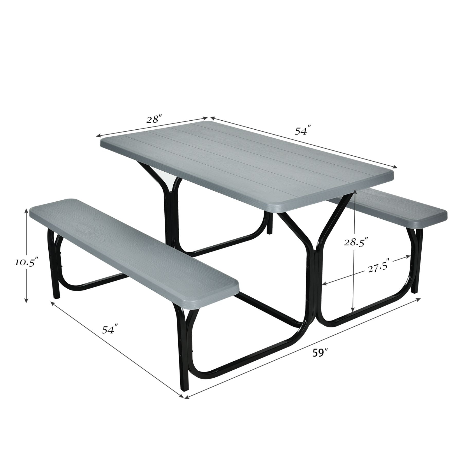 Poinic CWQ3499GR Picnic-Tables - View #2