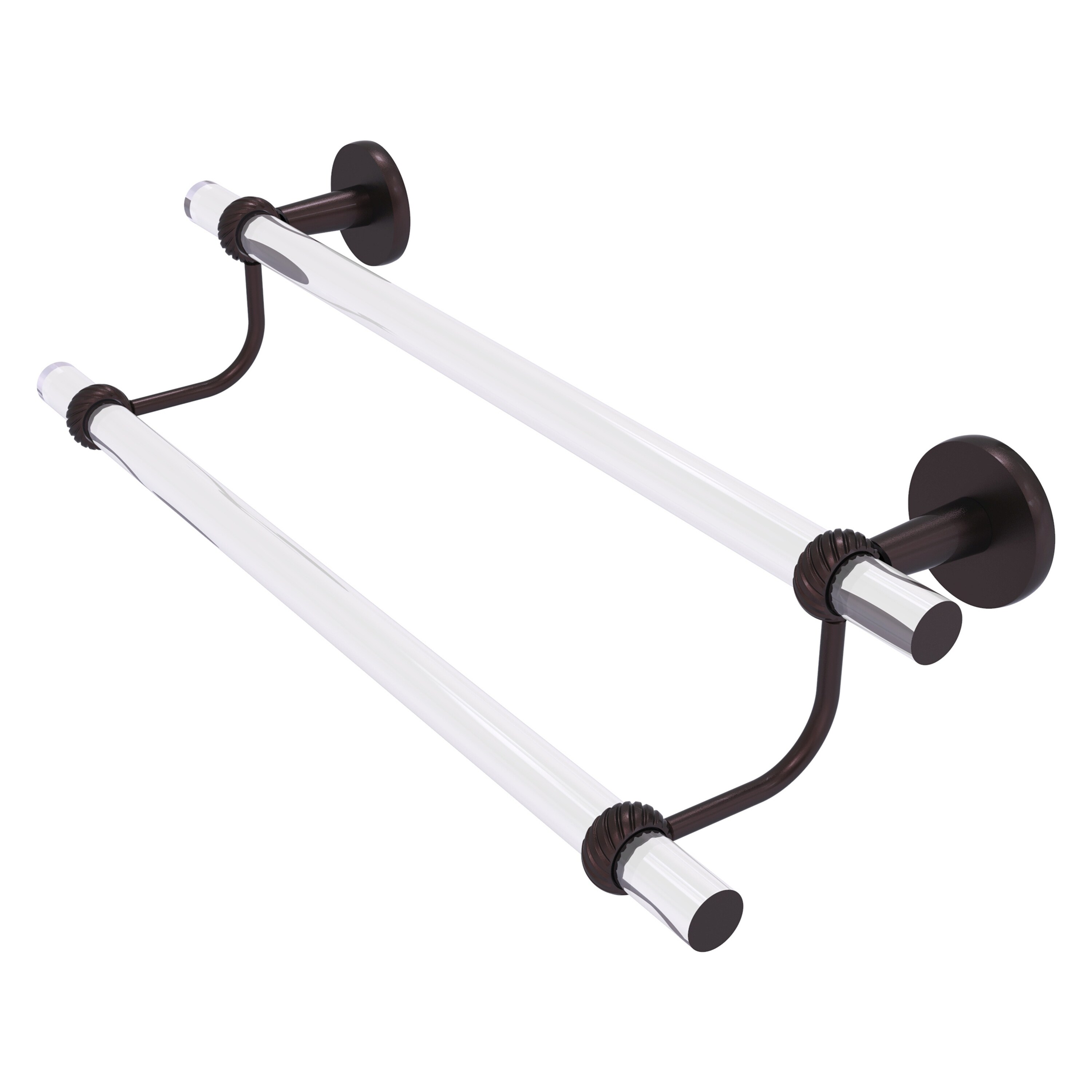 Allied Brass CV-72T-30-ABZ Clearview 30-in double Antique Bronze Wall mount Double Towel Bar