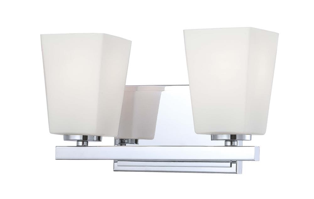 Minka Lavery 6542-77 City Square 13.5-in 2 -Light Gloss Chrome Transitional Vanity light bar