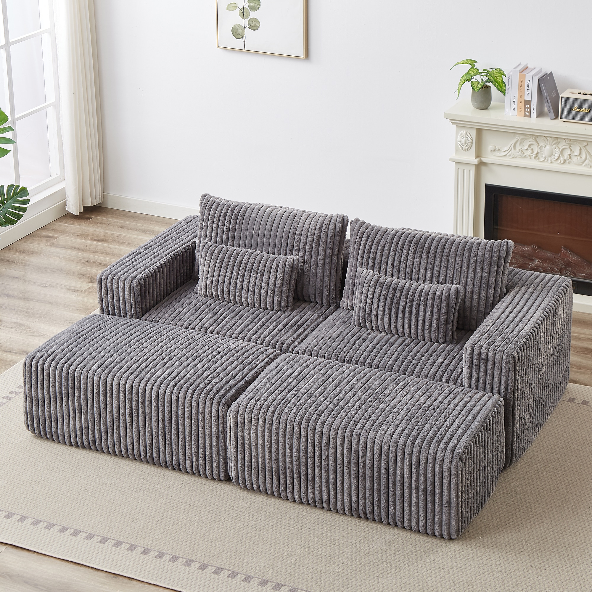SINOFURN SYA020370GY Sofas-Loveseats - View #2