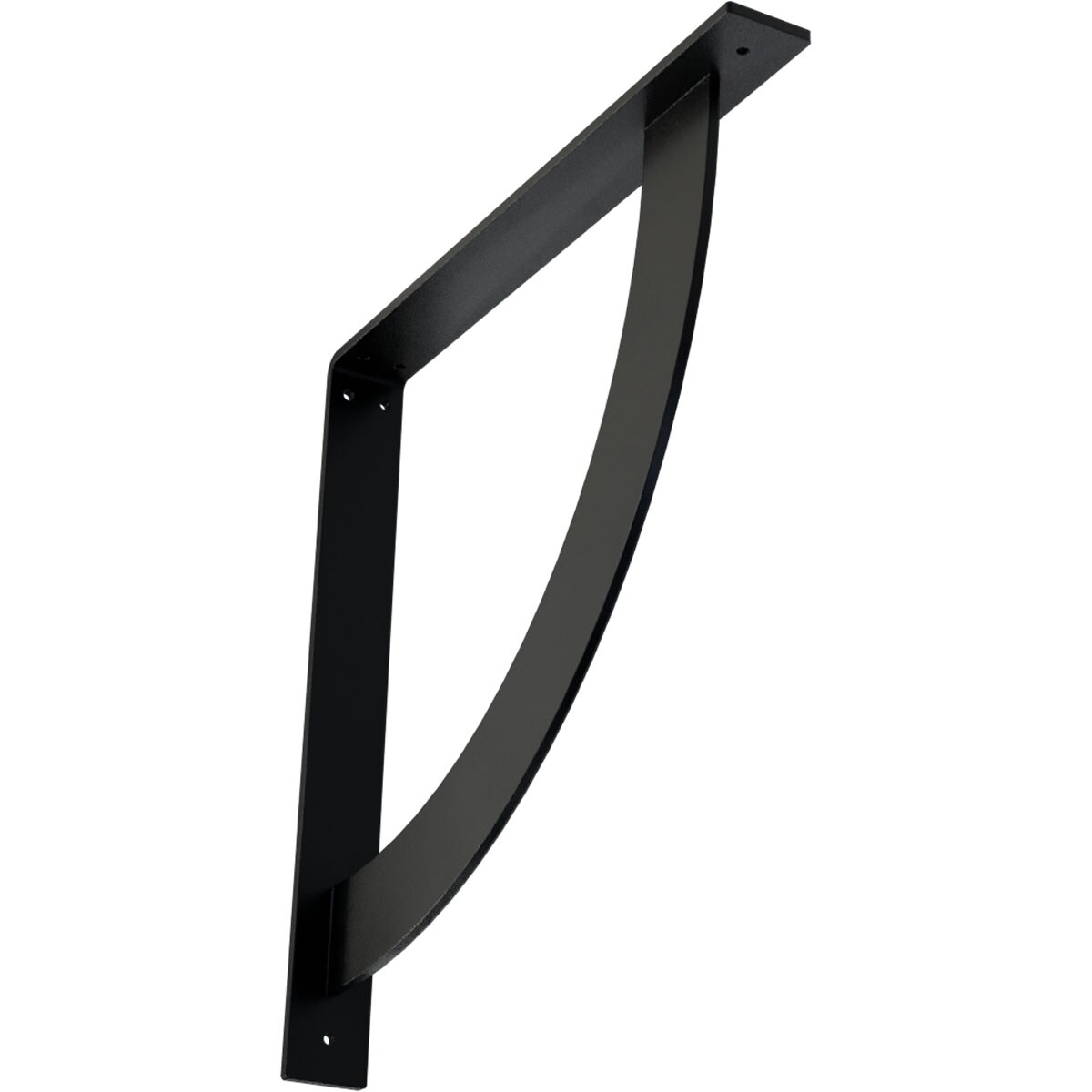 Ekena Millwork BKTM02X18X18BUPBL Bulwark 18-in x 2-in x 17-in Black Steel Mounting bracket