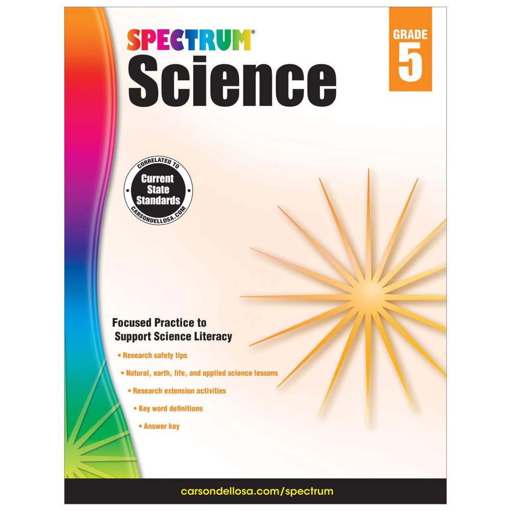Spectrum CD-704618 Science Workbook, Grade 5, Paperback Activity Book
