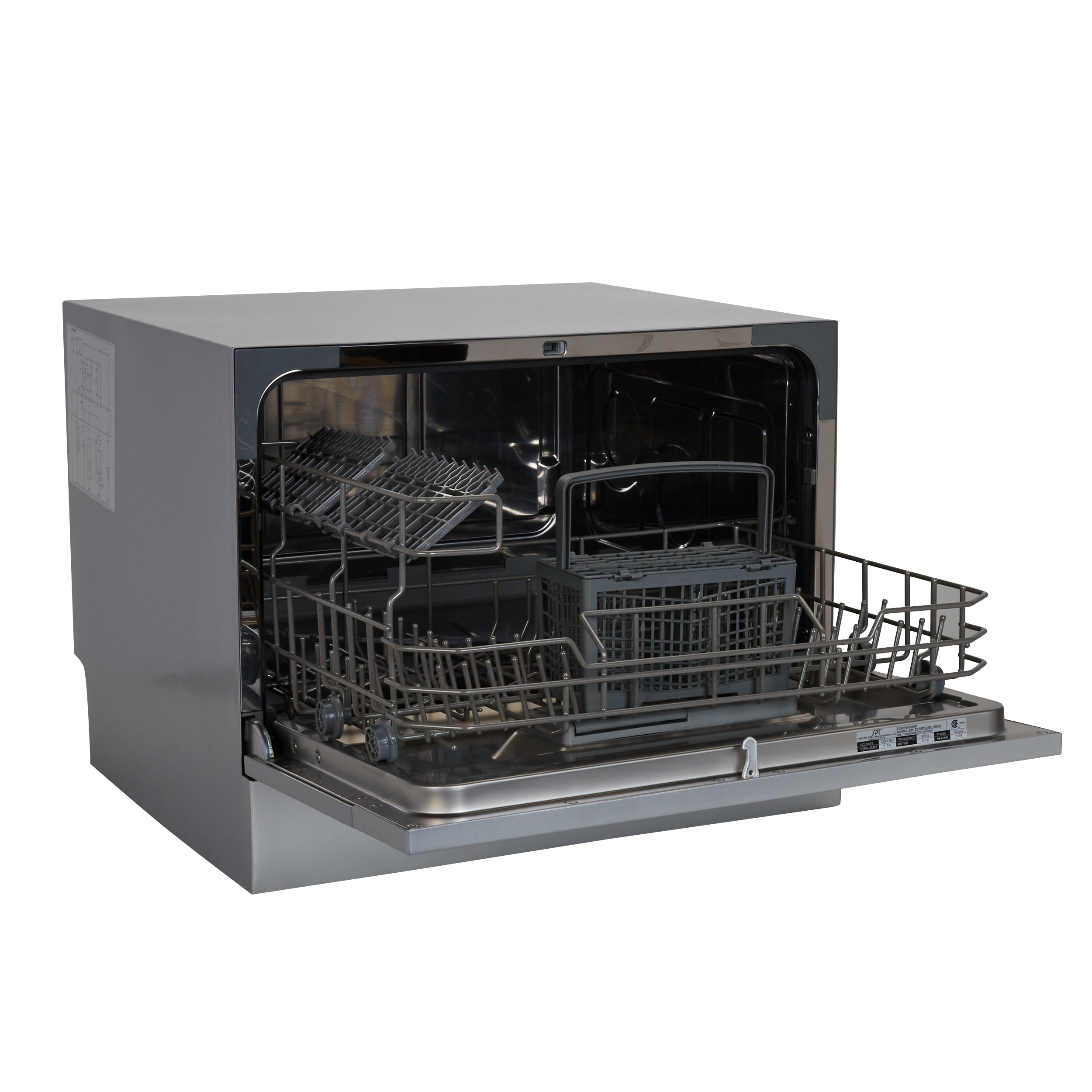 SPT Countertop Dishwasher with Delay Start & LED - Silver - SD-2225DSB