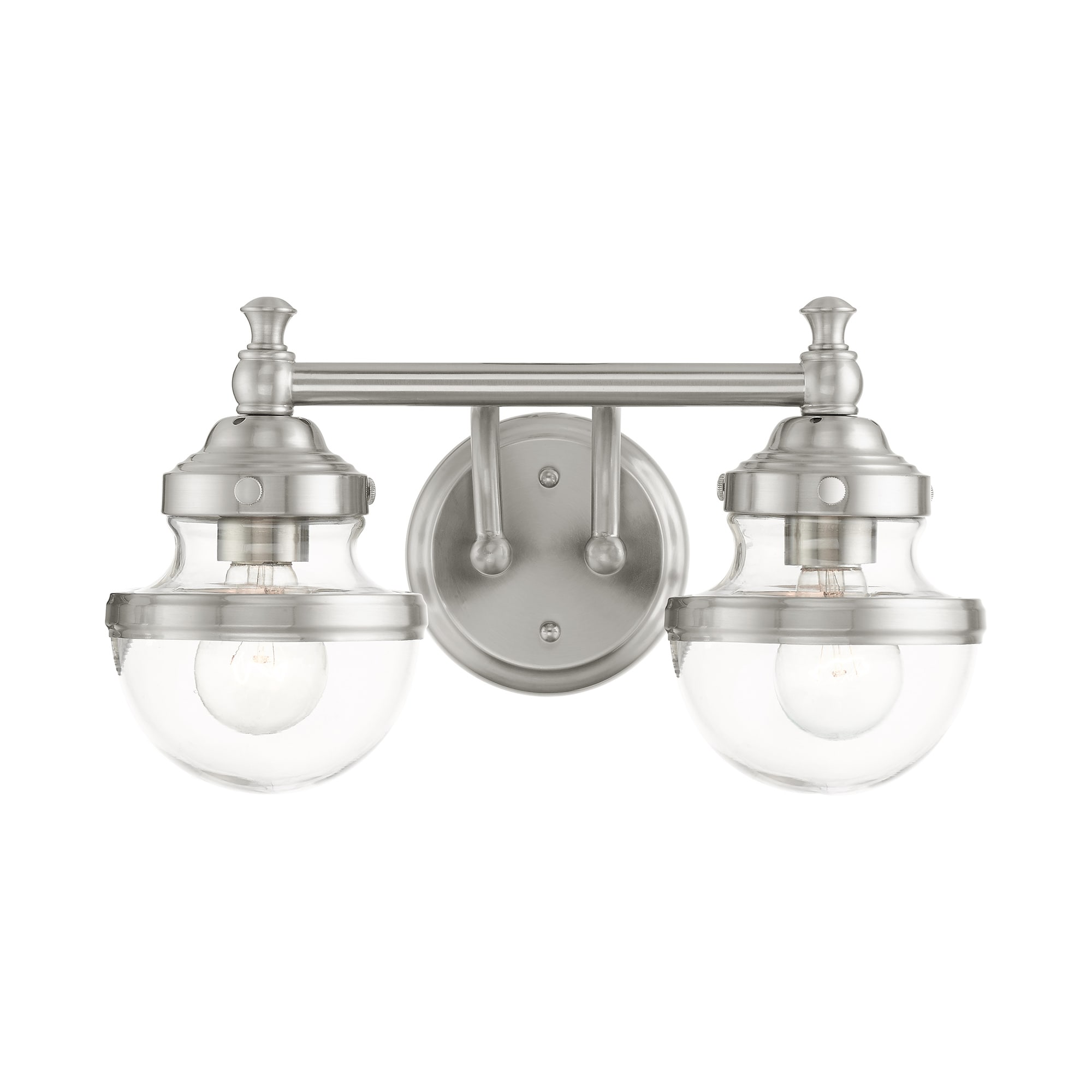 Livex Lighting 17412-91 Oldwick 15-in 2 -Light Brushed Nickel Transitional Vanity light