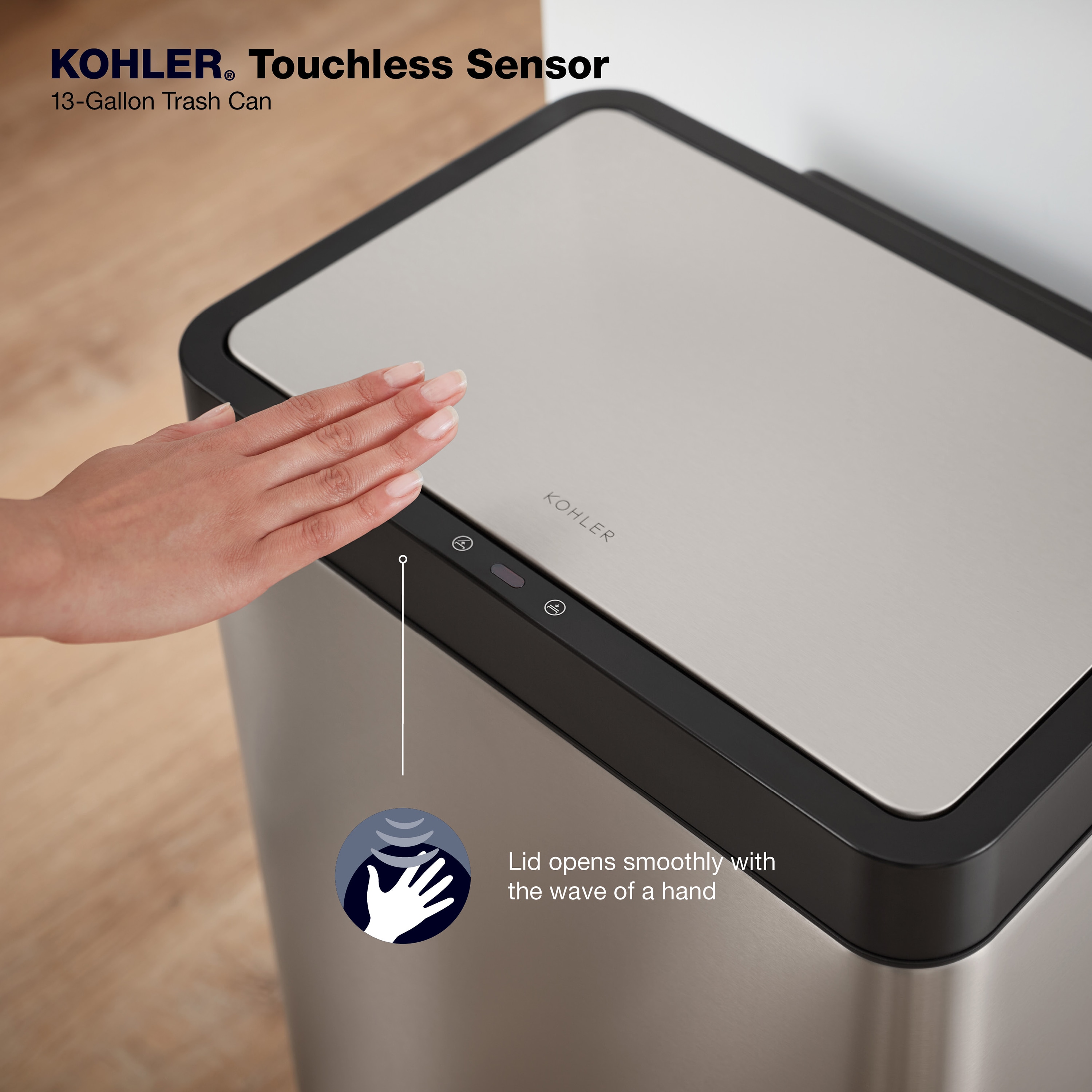 KOHLER 13-Gallons Stainless Steel Commercial Touchless Kitchen