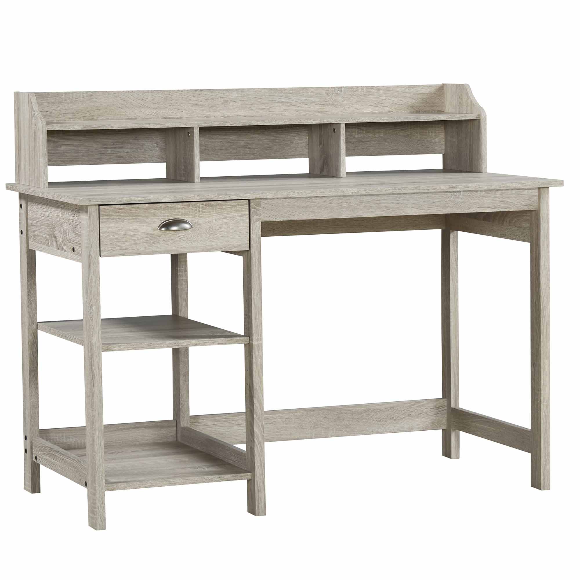 Saint Birch Finley 59-inch Writing Desk, White/Gray Oak