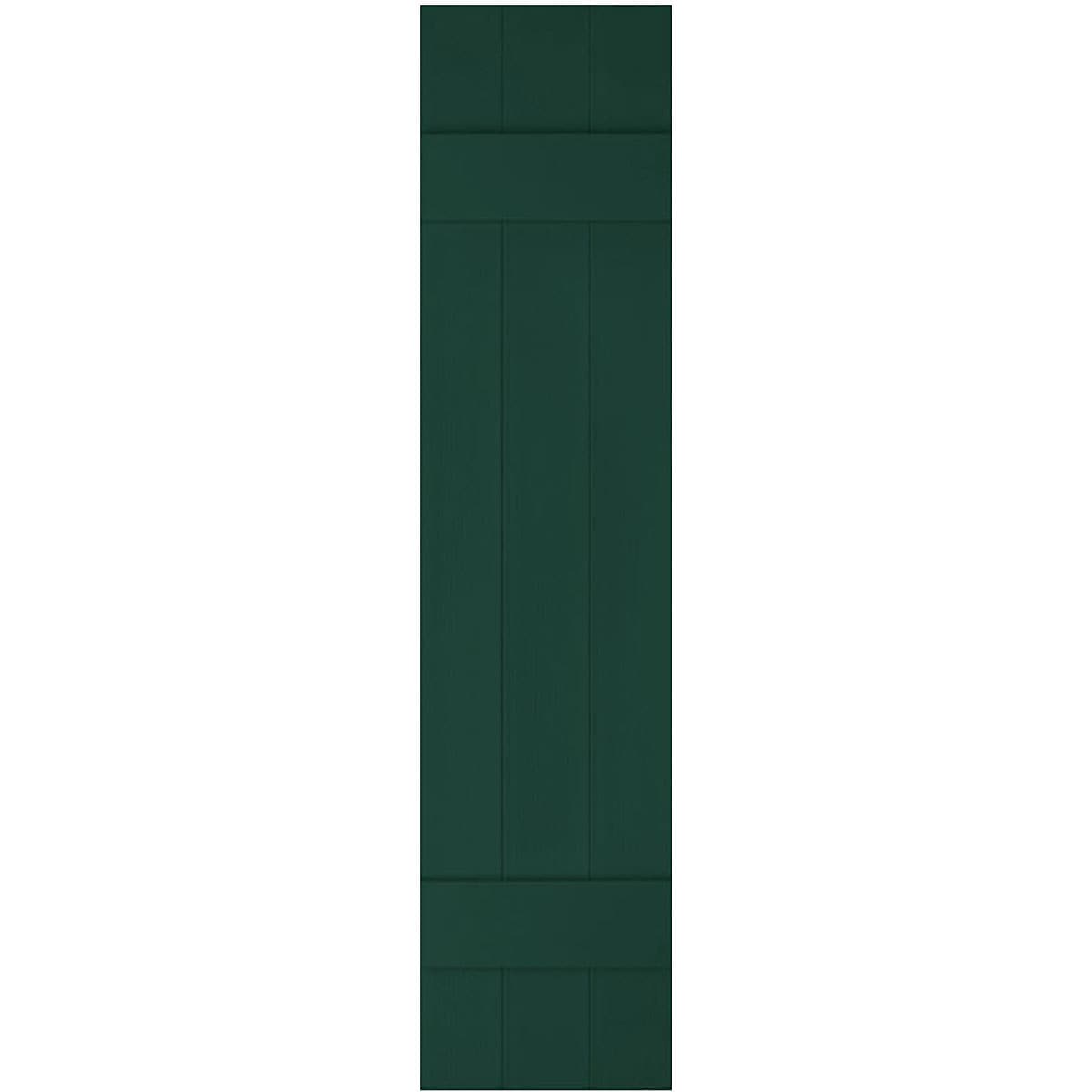 Ekena Millwork LJ3C10X02600MG 10.5-in W x 26-in H Midnight Green Board and batten Exterior Shutters ( 2 -Pack )