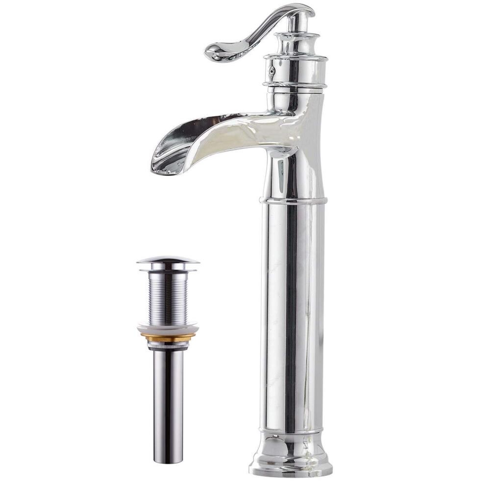 KINWELL A-96556H-C Chrome 4-in centerset 1-Handle Bathroom Sink Faucet with Drain