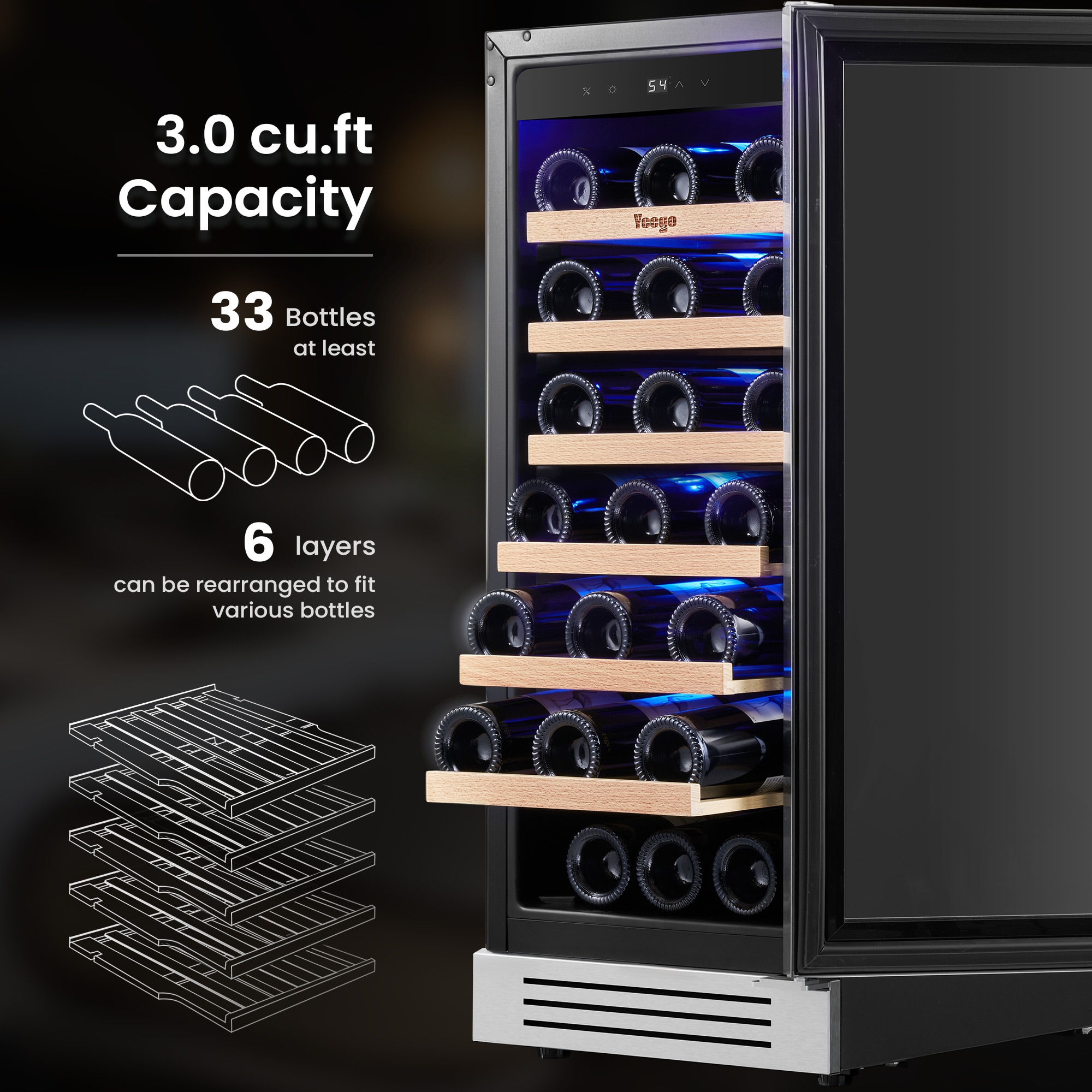 Yeego YEG-WS15-LS Wine-Chillers - View #2