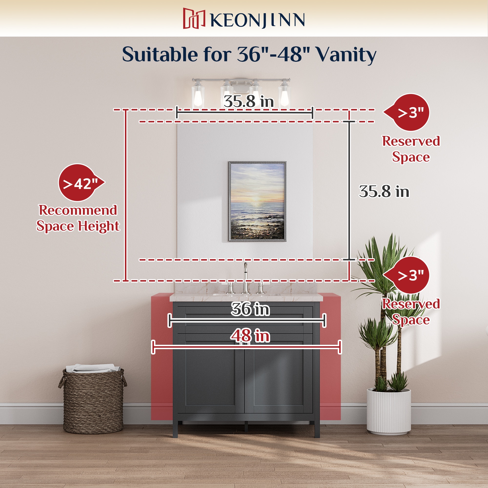 Keonjinn LW-JZ-FJW-9191 Decor-Mirrors - View #4