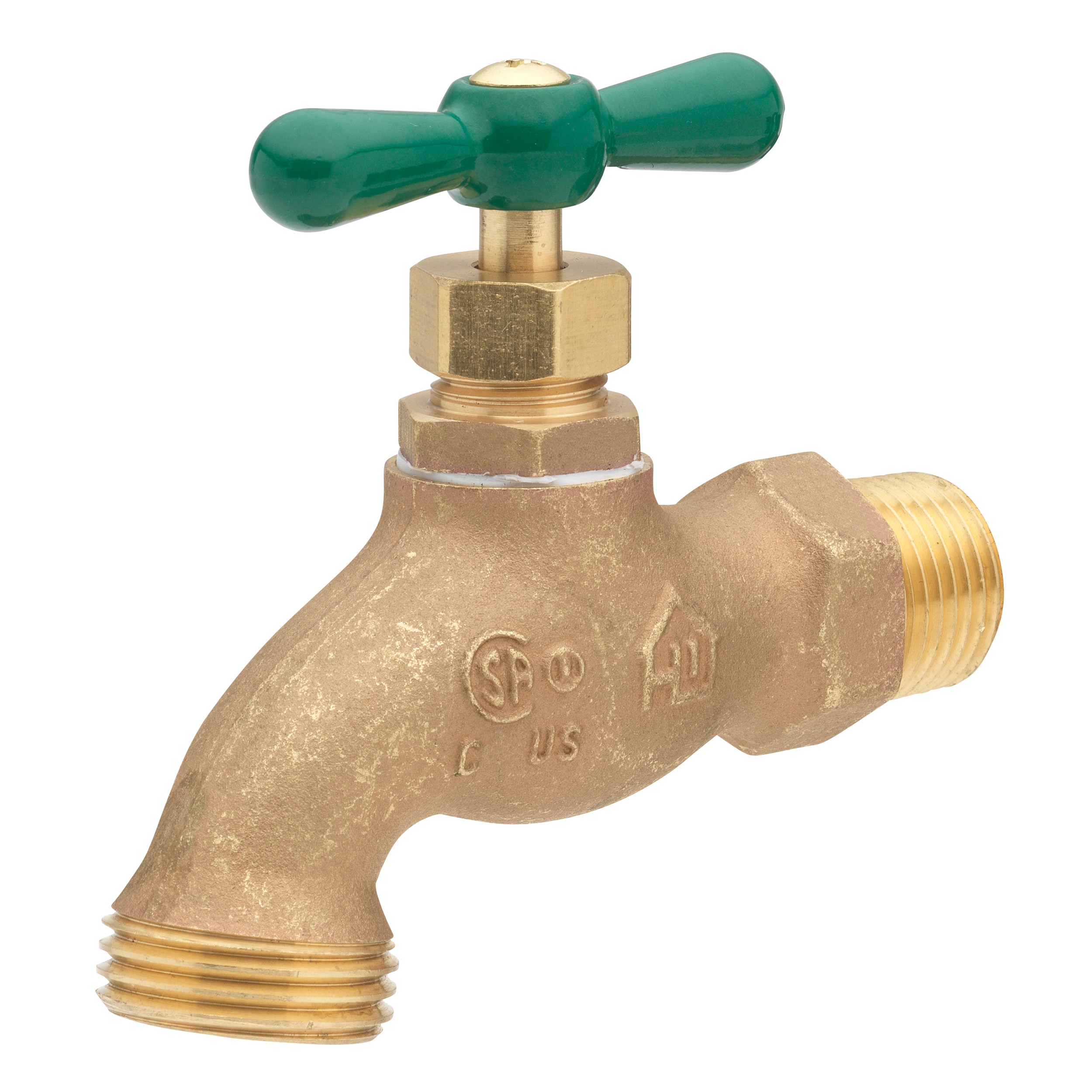 RELIABILT 2-in L x 1/2-in MIP Brass Multi Turn Hose Bibb in the ...