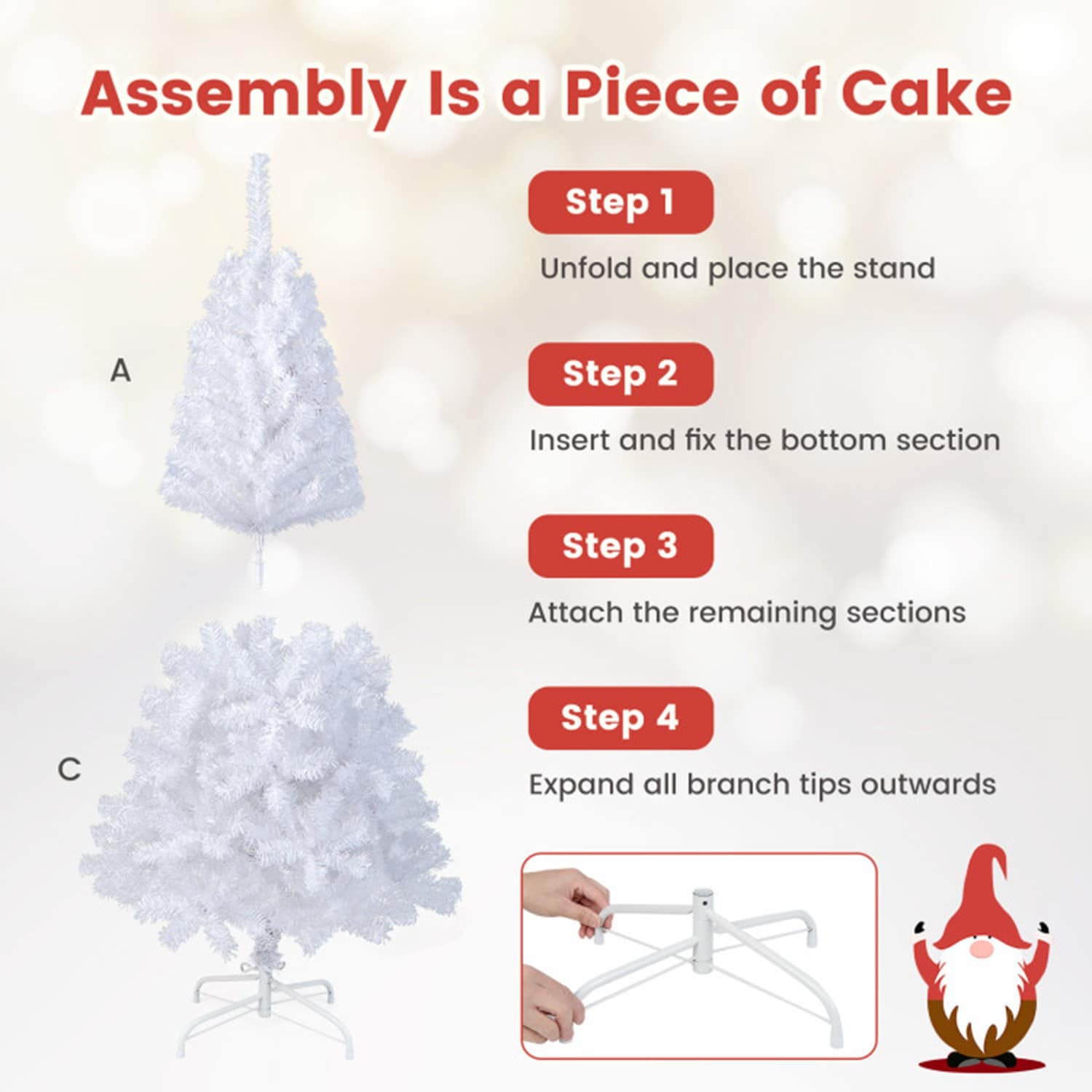 Forclover HYC-CM453C Artificial-Christmas-Trees - View #4