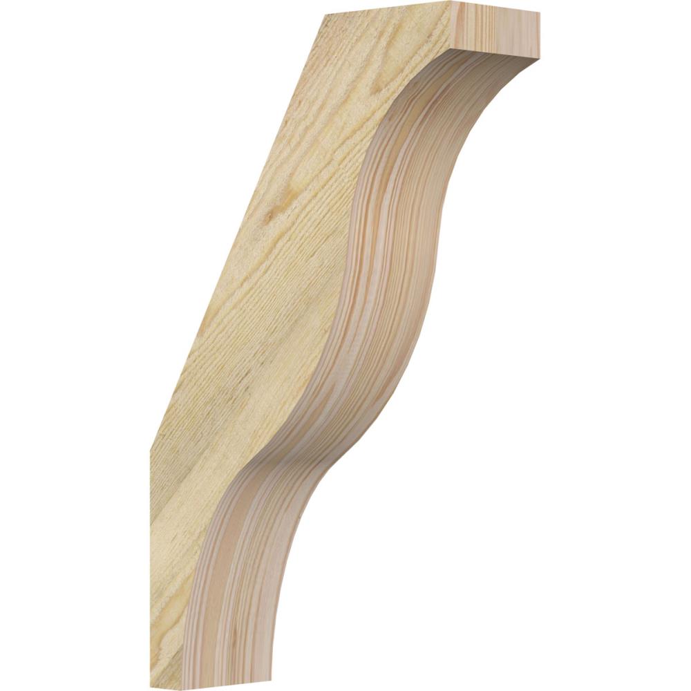 Ekena Millwork BRC04X12X20FST00RDF 4-in x 12-in x 20-in Douglas Fir Unfinished Wood Funston Rough Sawn Knee Brace