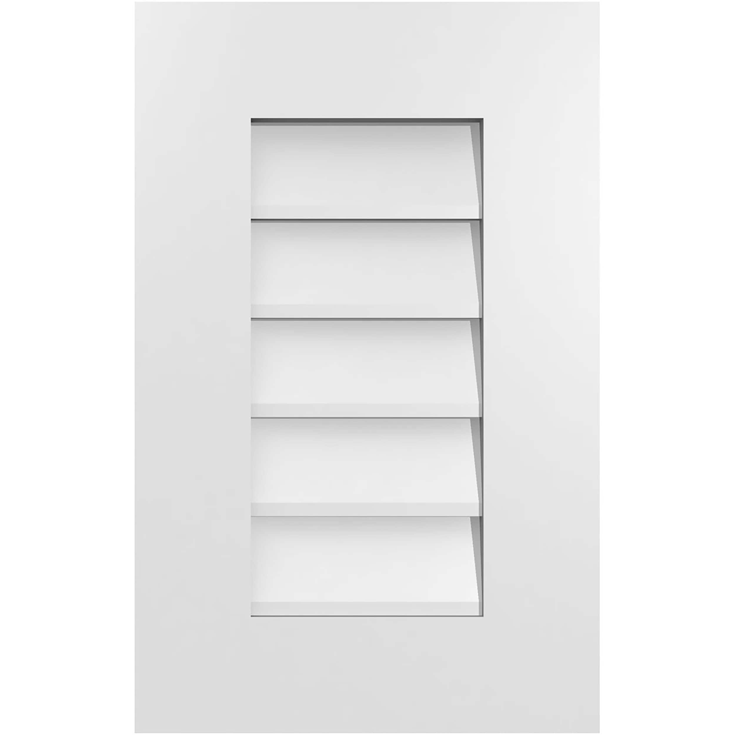 Ekena Millwork GVPVE14X2201SN 14-Inches x 22-Inches Off-white Rectangle PVC Gable Louver Vent