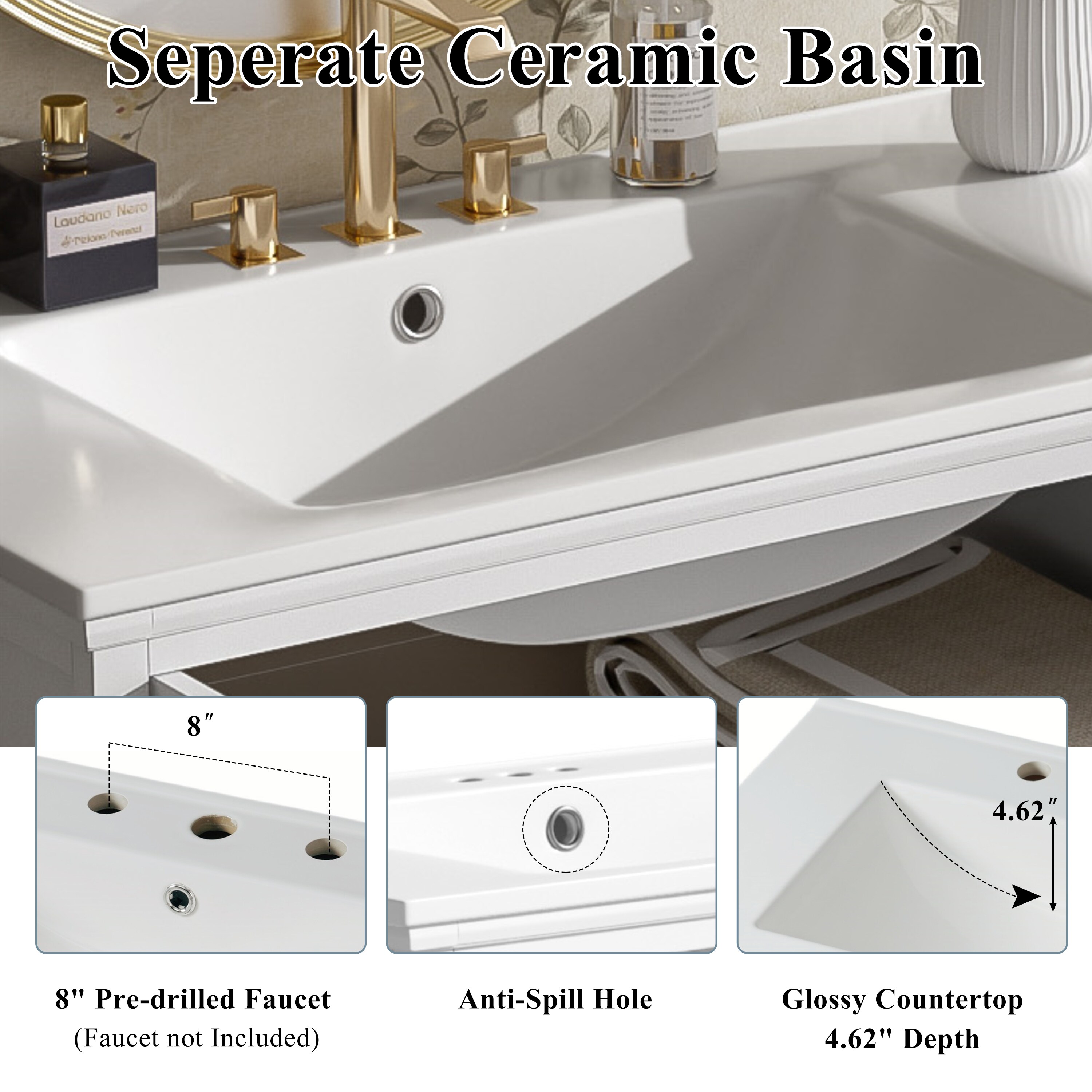 WELLFOR EX-6028B Bath-Vanity-Combo - View #17