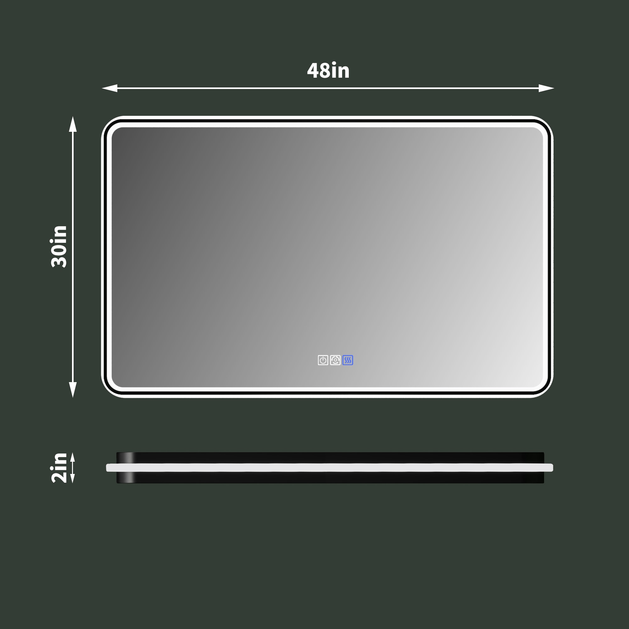 ExBrite EXBMV84830 Framed-Bath-Mirrors - View #2