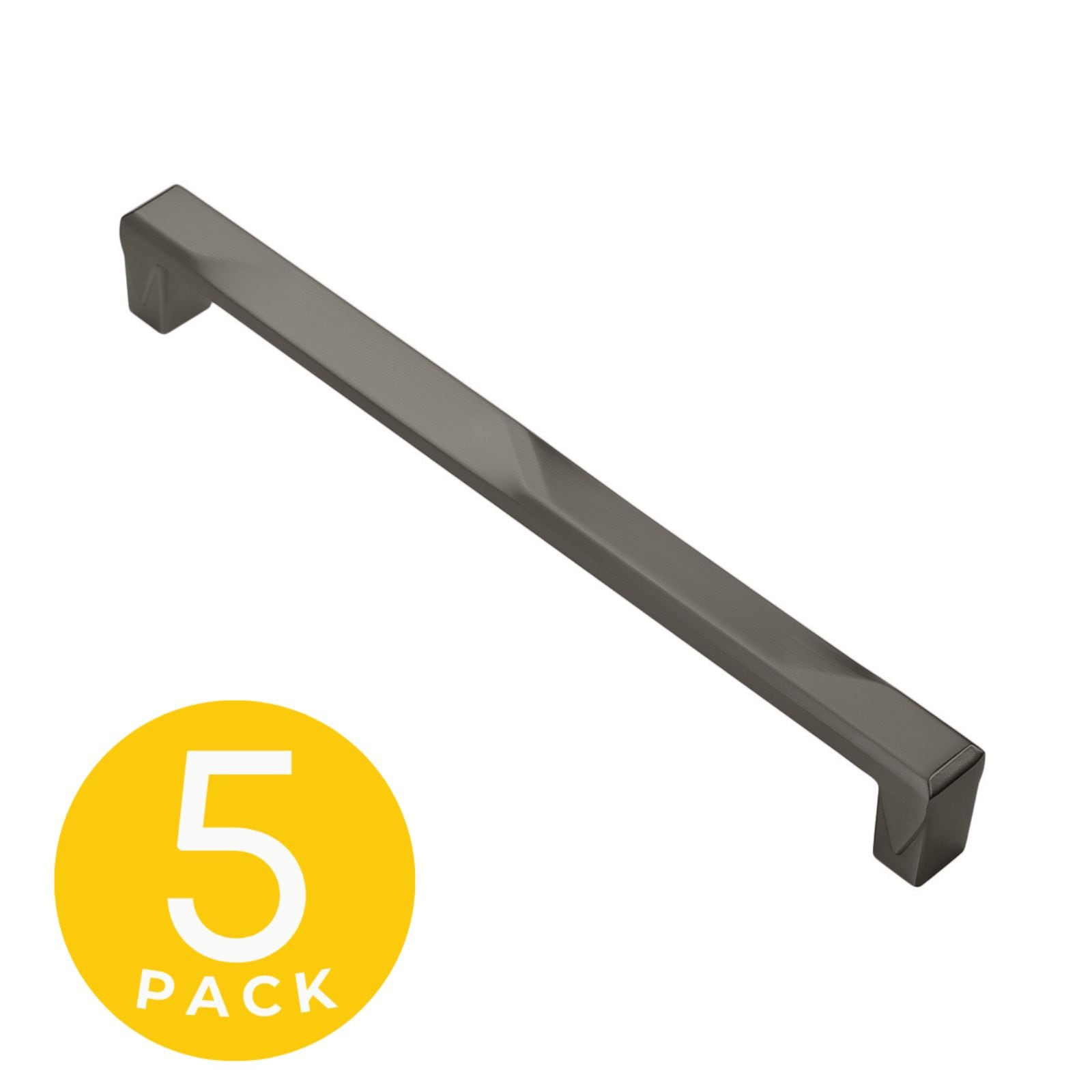 Sapphire SP-3771-192-GM-5 Geiger 7-1/2-in , 192mm Center to Center Matte Grey Rectangular Bar 5 -Pack