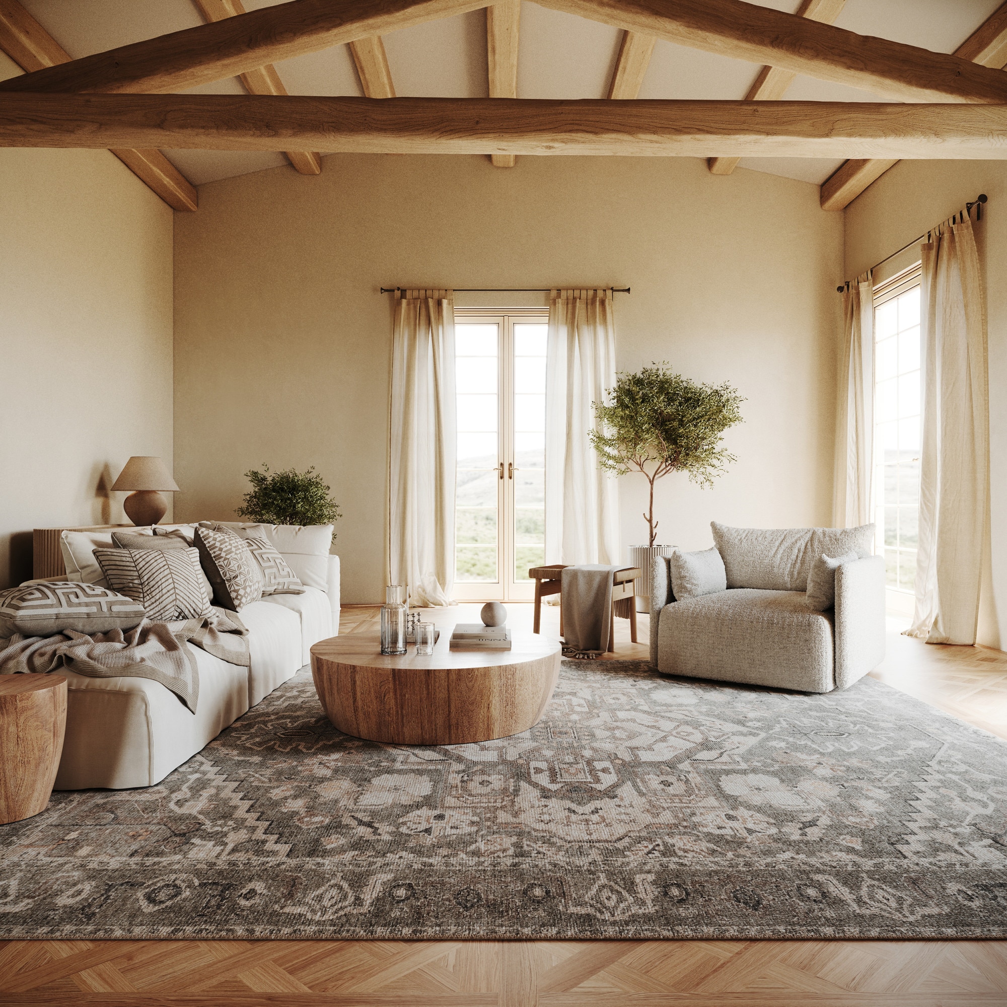 nuLOOM 200NHIR08A-508 Sorinelle Vintage and Distressed Washable Rug