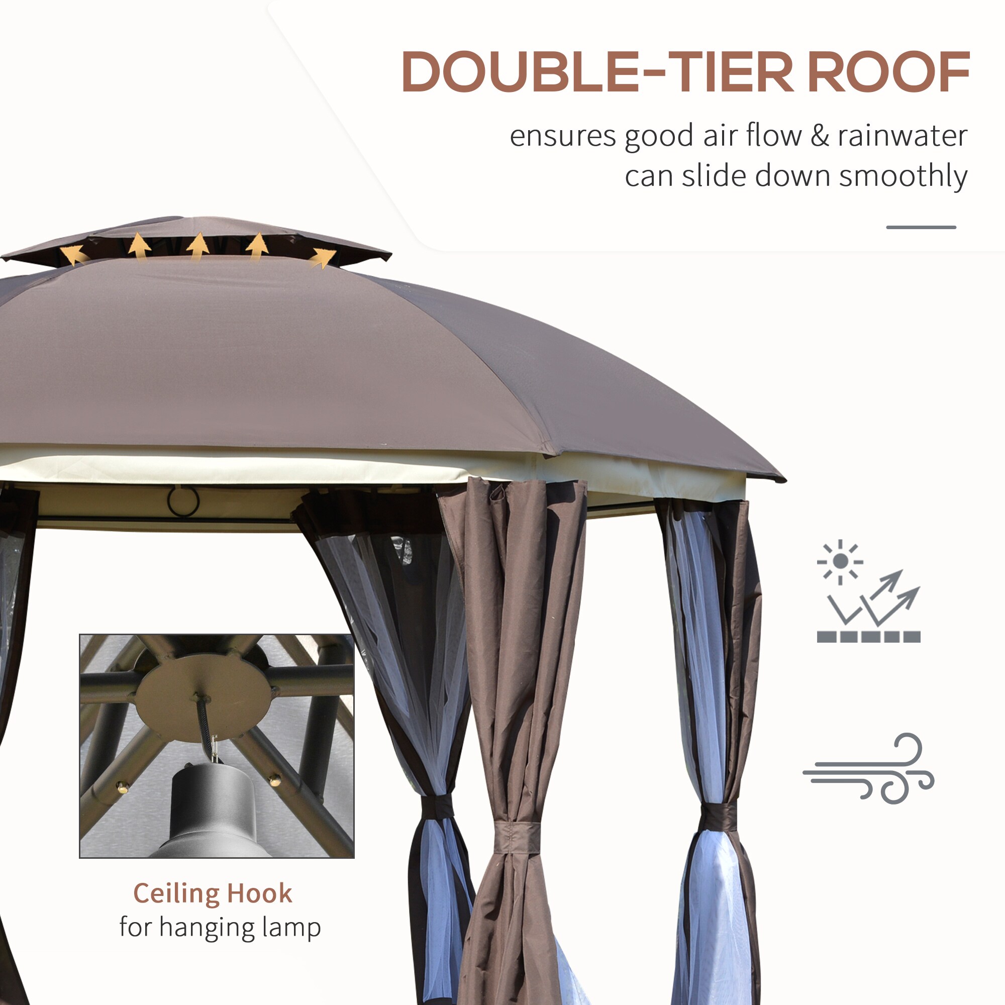Kahomvis AOS-QP109-254 Wood-Resin-Gazebos - View #3