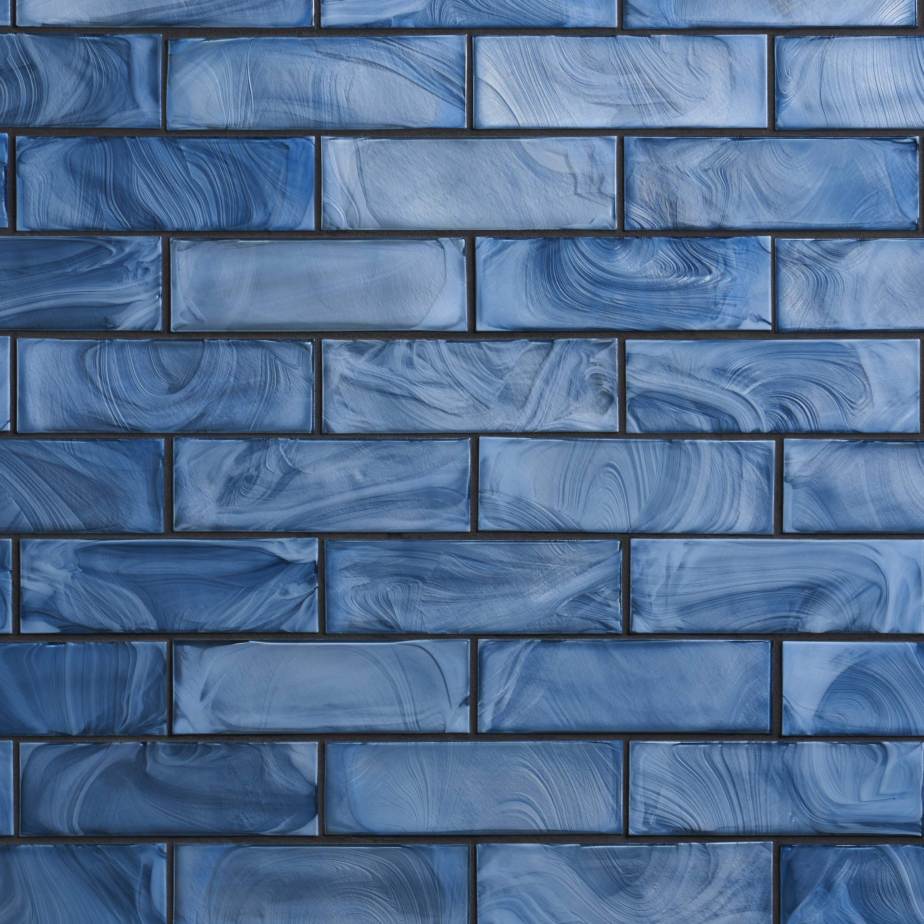Artmore Tile Enchant Iridescent Sky Blue 12-in x 12-in Polished Glass Brick  Subway Tile (0.96-sq. ft/ Piece)