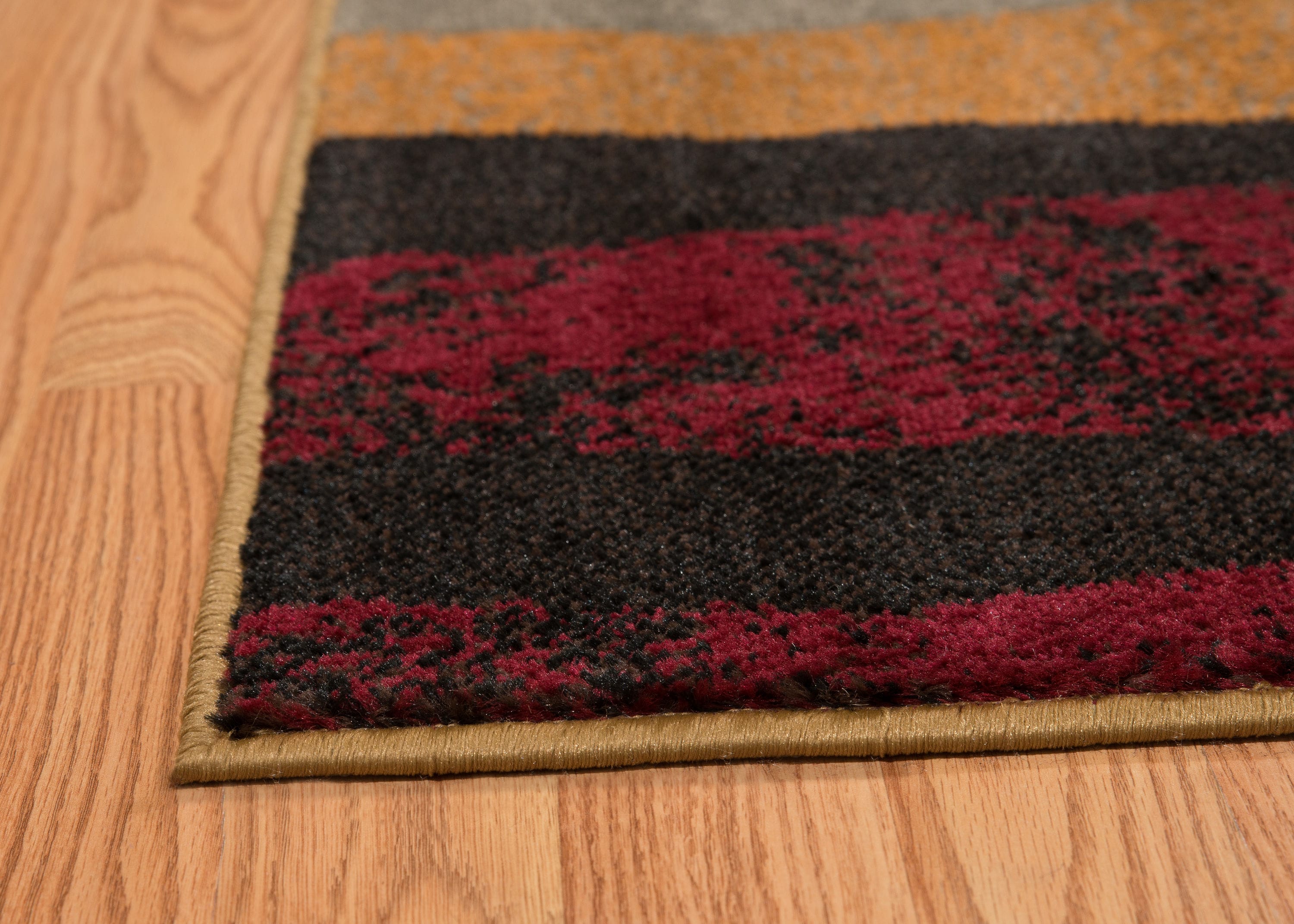 Shadows Brown and Beige Rectangular Polypropylene Area Rug 2' x 3'