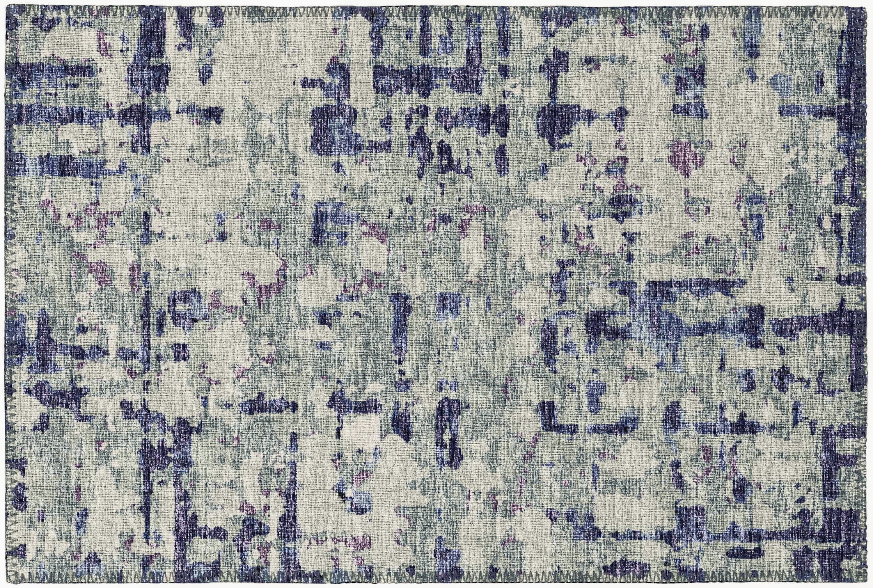 Addison Rugs ABV35PU20X30 Bravado 2 x 3 (ft) Chenille Purple Rectangular Indoor/Outdoor Abstract Southwestern Machine washable Throw rug