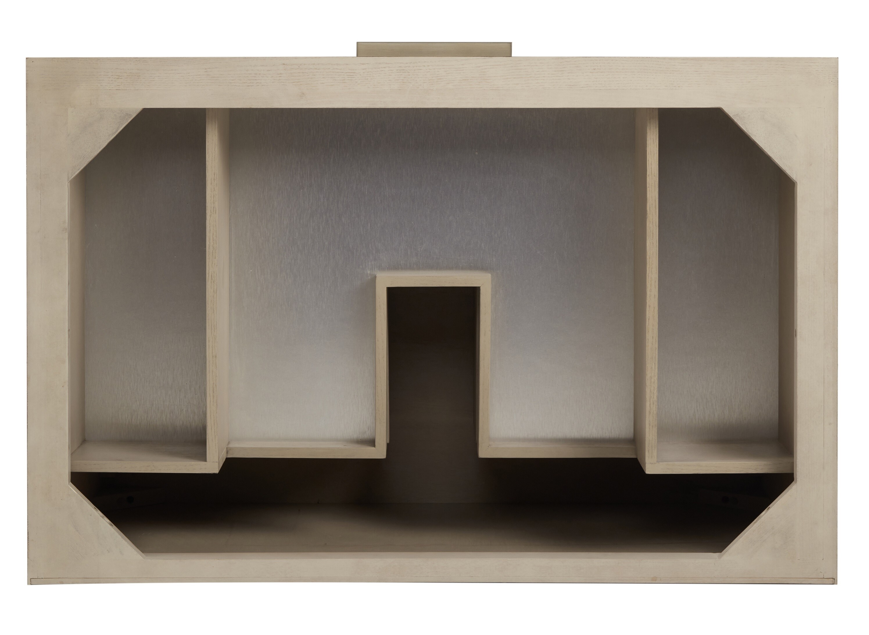 Emmeline 36" Pebble Oak Wood Veneer Single Vanity with Ceramic Sink