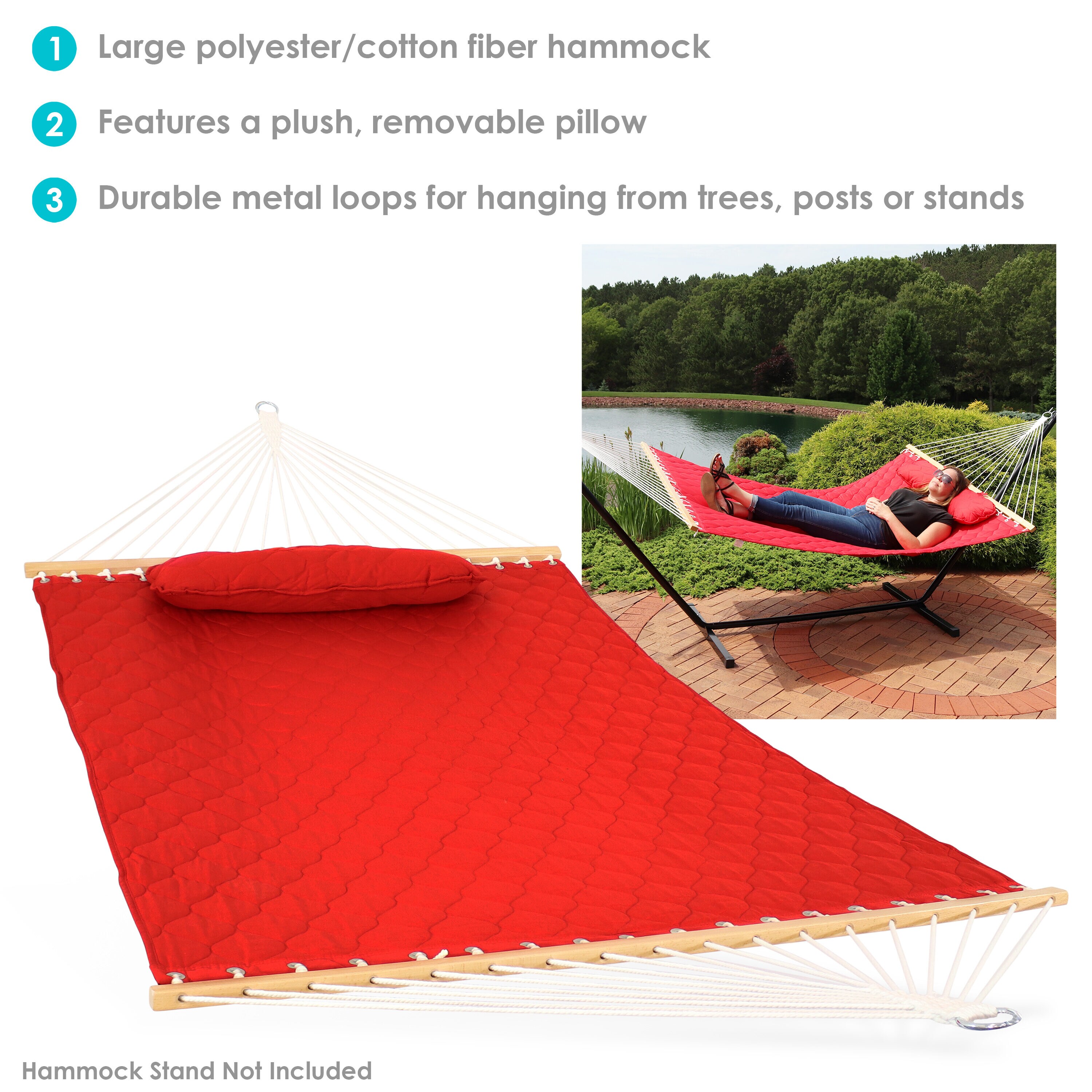 Sunnydaze Decor LY-QDFH-RED hammocks - View #8