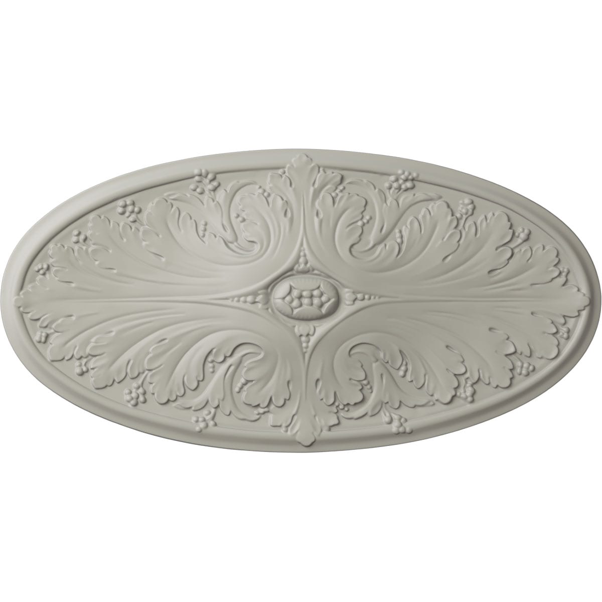 Ekena Millwork CM24X12MAPCF Madrid 12.5-in W x 24.75-in L Painted Pot Of Cream Polyurethane Whole Ceiling Medallion