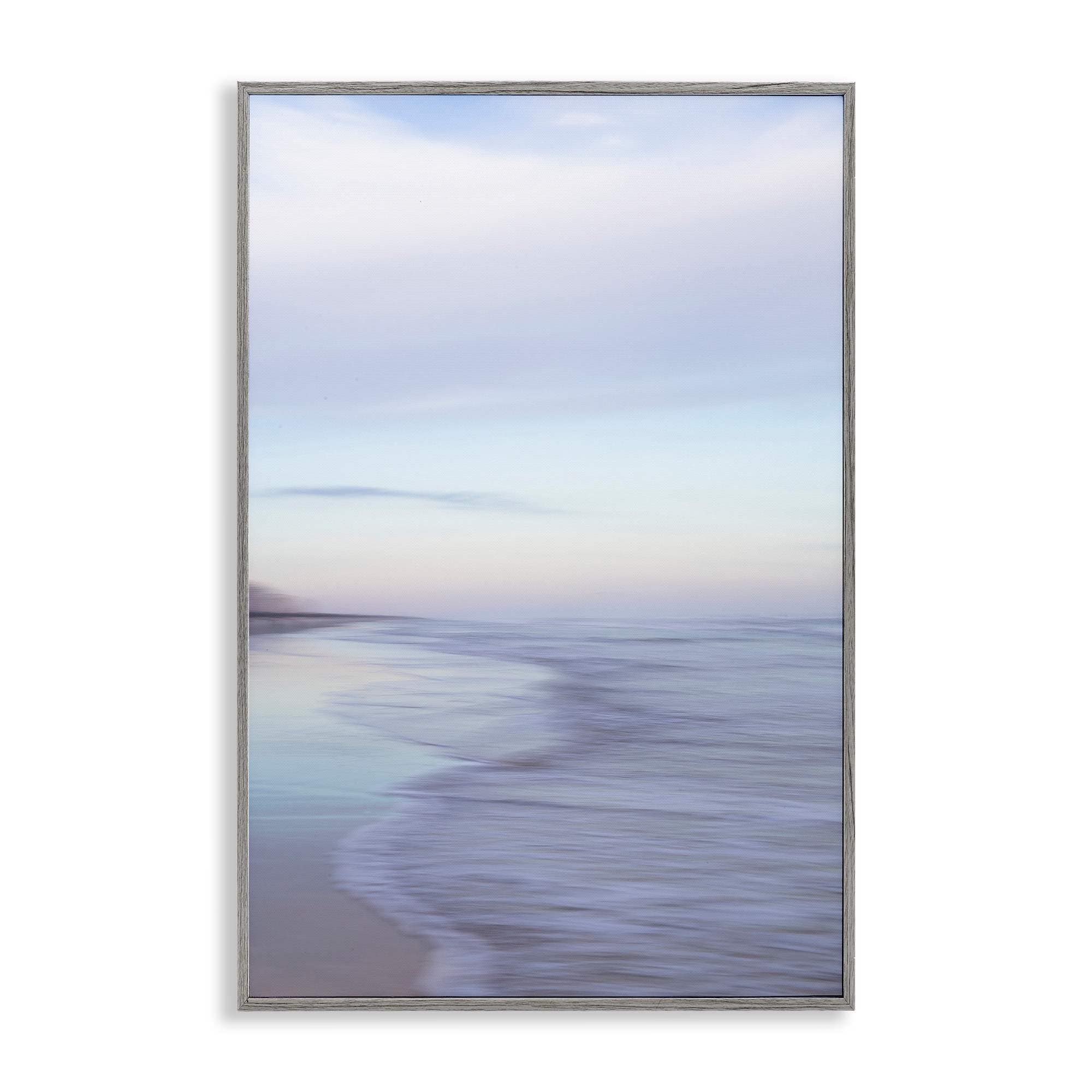 Stupell Industries BW-956-GFF-16X24 Tidal Fragments Beach View Gray Framed Giclee Art 16 x 24