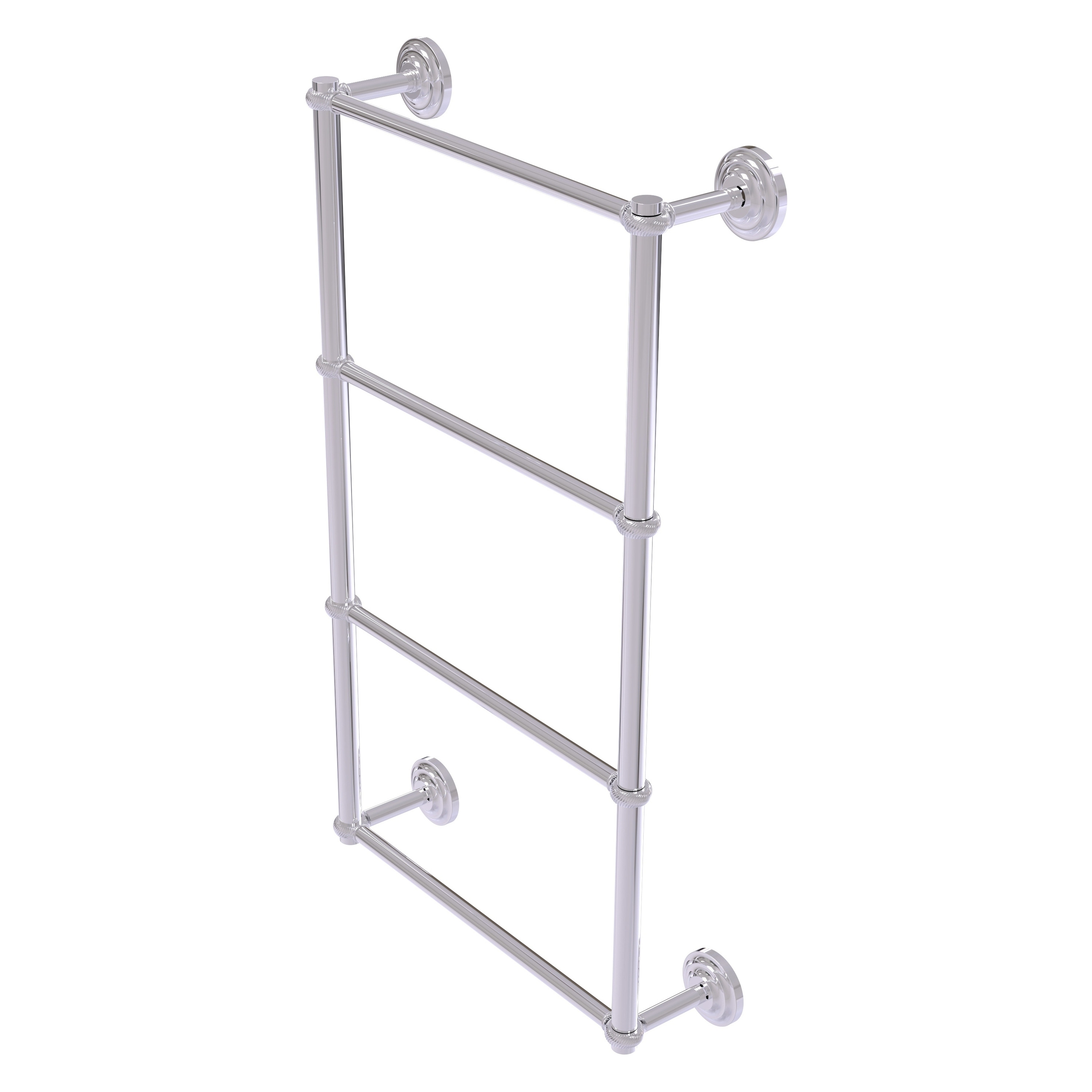 Allied Brass QN-28T-30-PC Que New 30-in double Polished Chrome Wall mount 4-tier Towel Bar