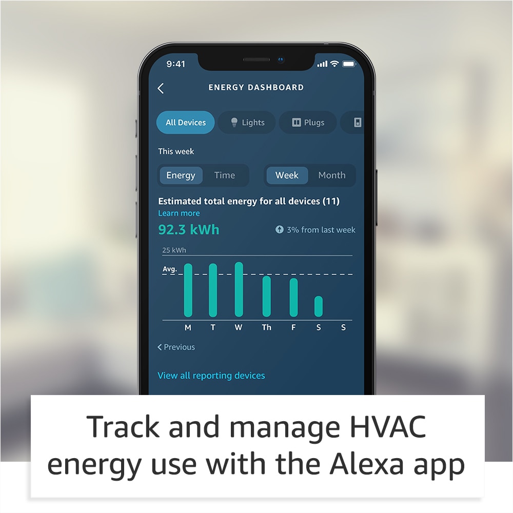 Amazon Smart Thermostat ENERGY STAR Certified, DIY install, Works with Alexa - C-Wire Required