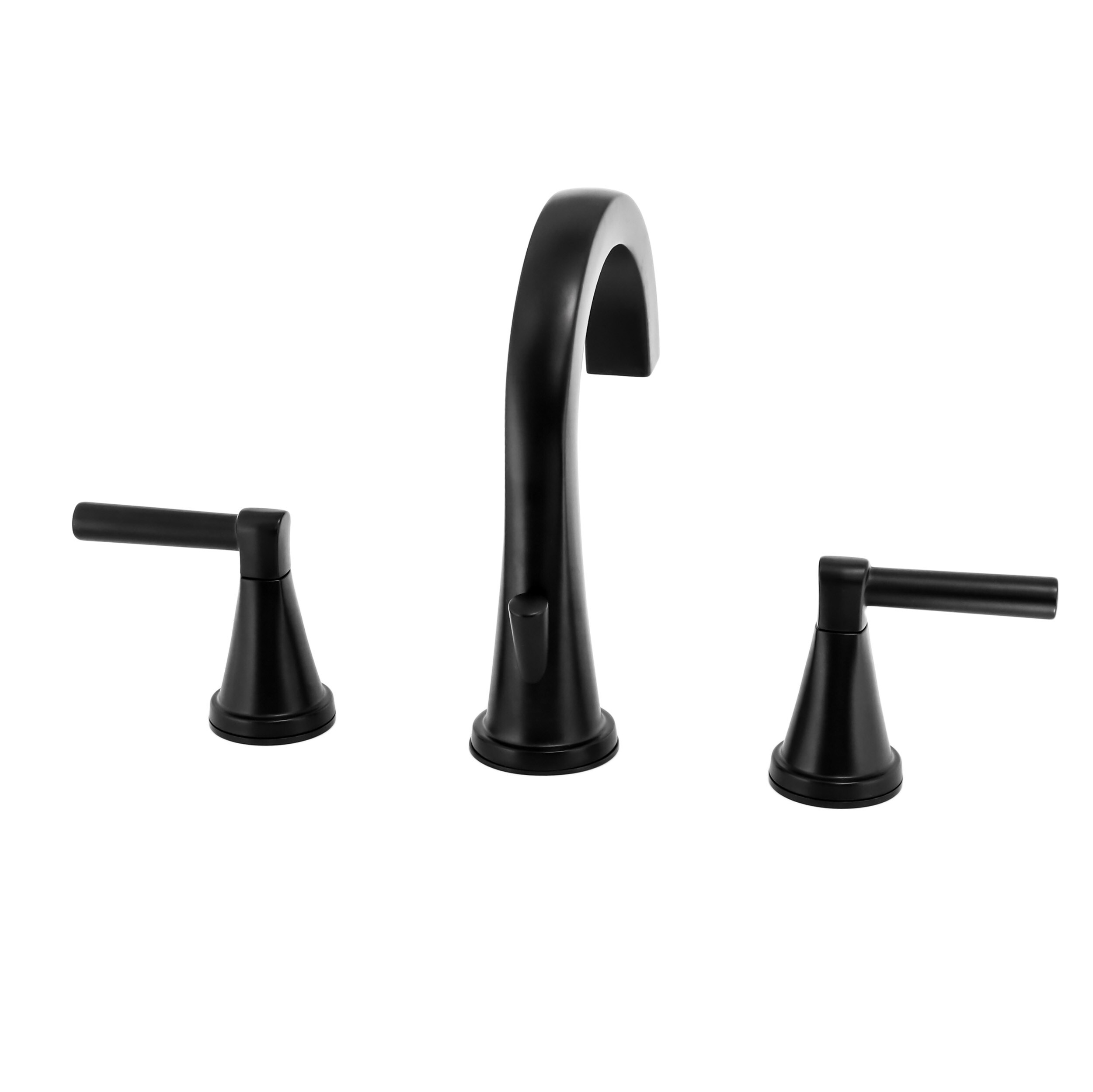 Delta Becker Matte Black 2-handle Widespread WaterSense High-arc