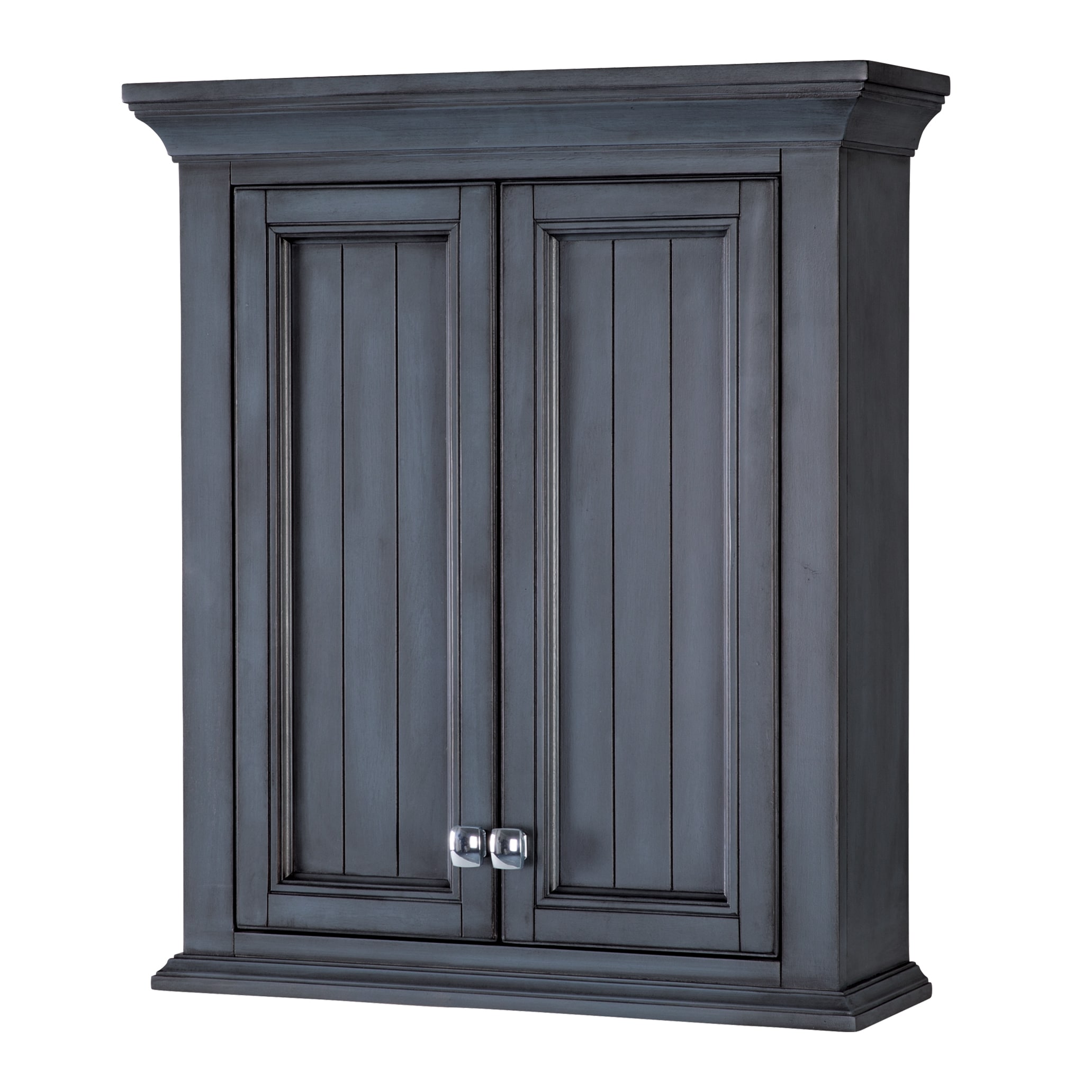 CRAFT + MAIN 24-in x 28-in x 8-in Aegean Blue Soft Close Bathroom Wall Cabinet