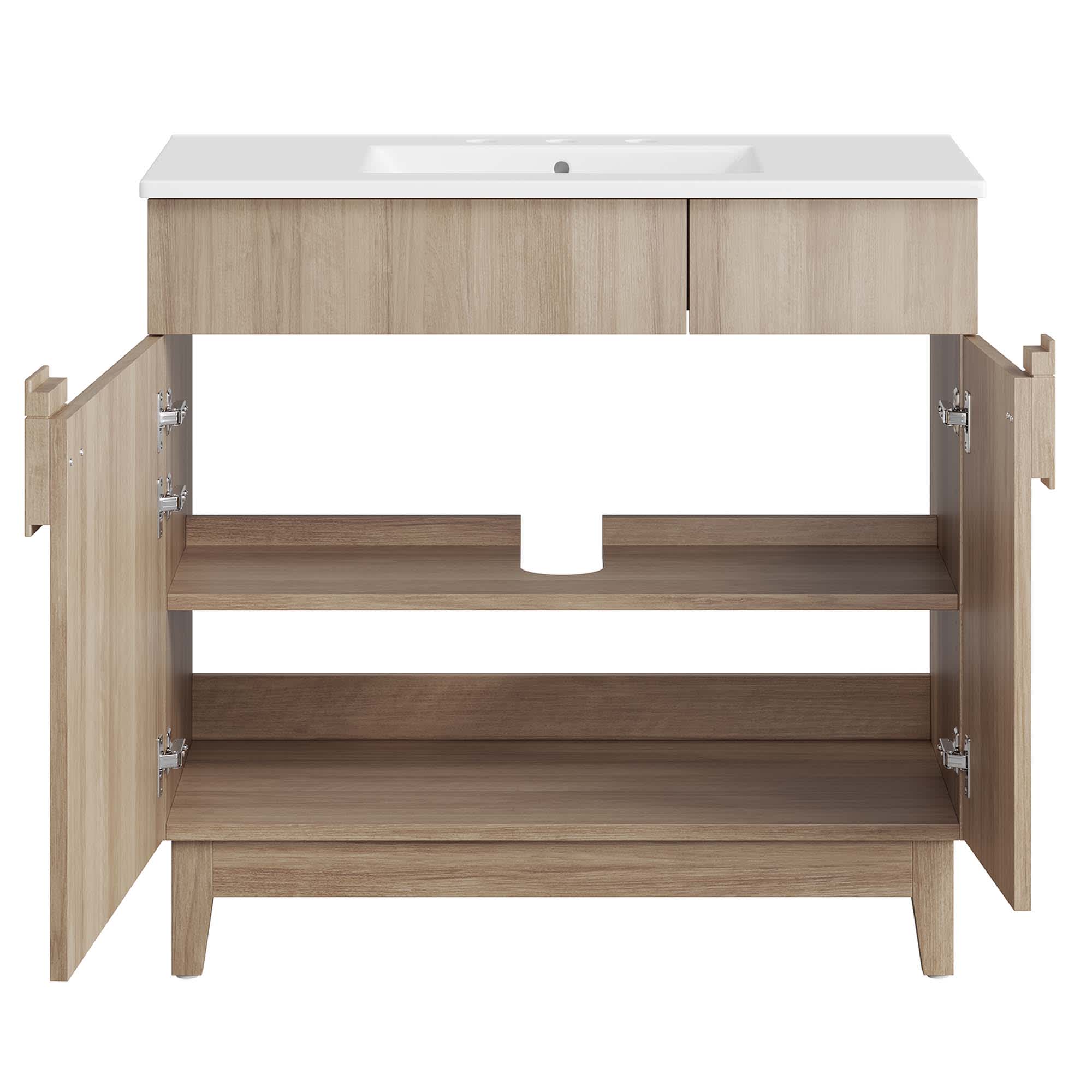 Modway EEI-6484-WHI-OAK Bath-Vanity-Combo - View #10