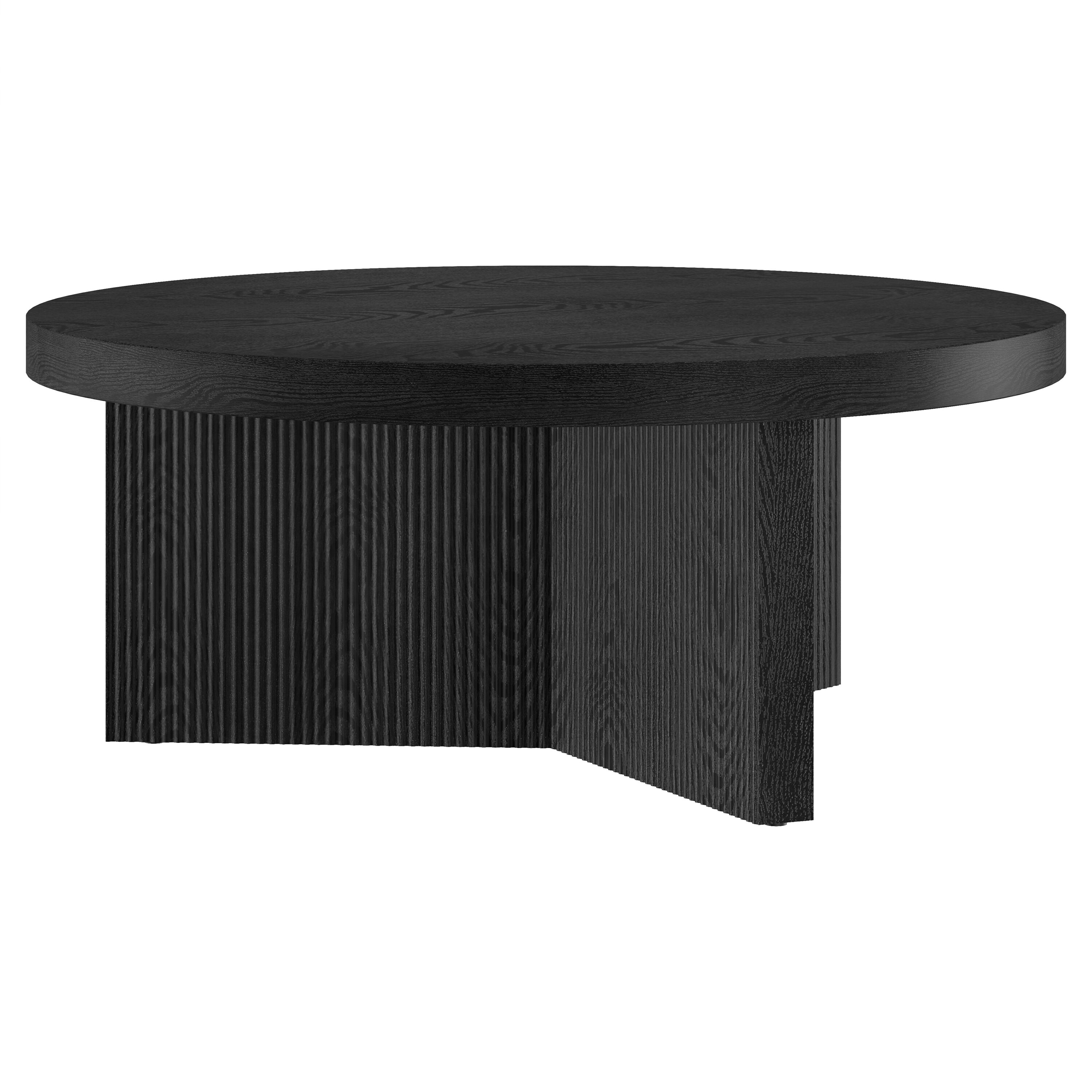 Hailey Home CT2097 Holm Black Grain MDF Scandinavian Coffee Table