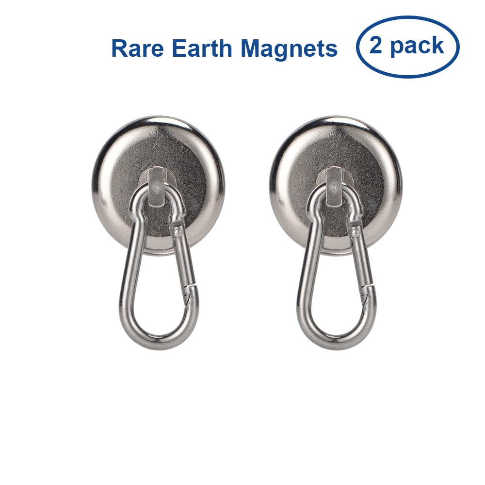 RELIABILT Rare Earth Neodymium 2-Pack Satin Nickel Magnetic Storage/Utility Hook (Capacity) | 03-0760